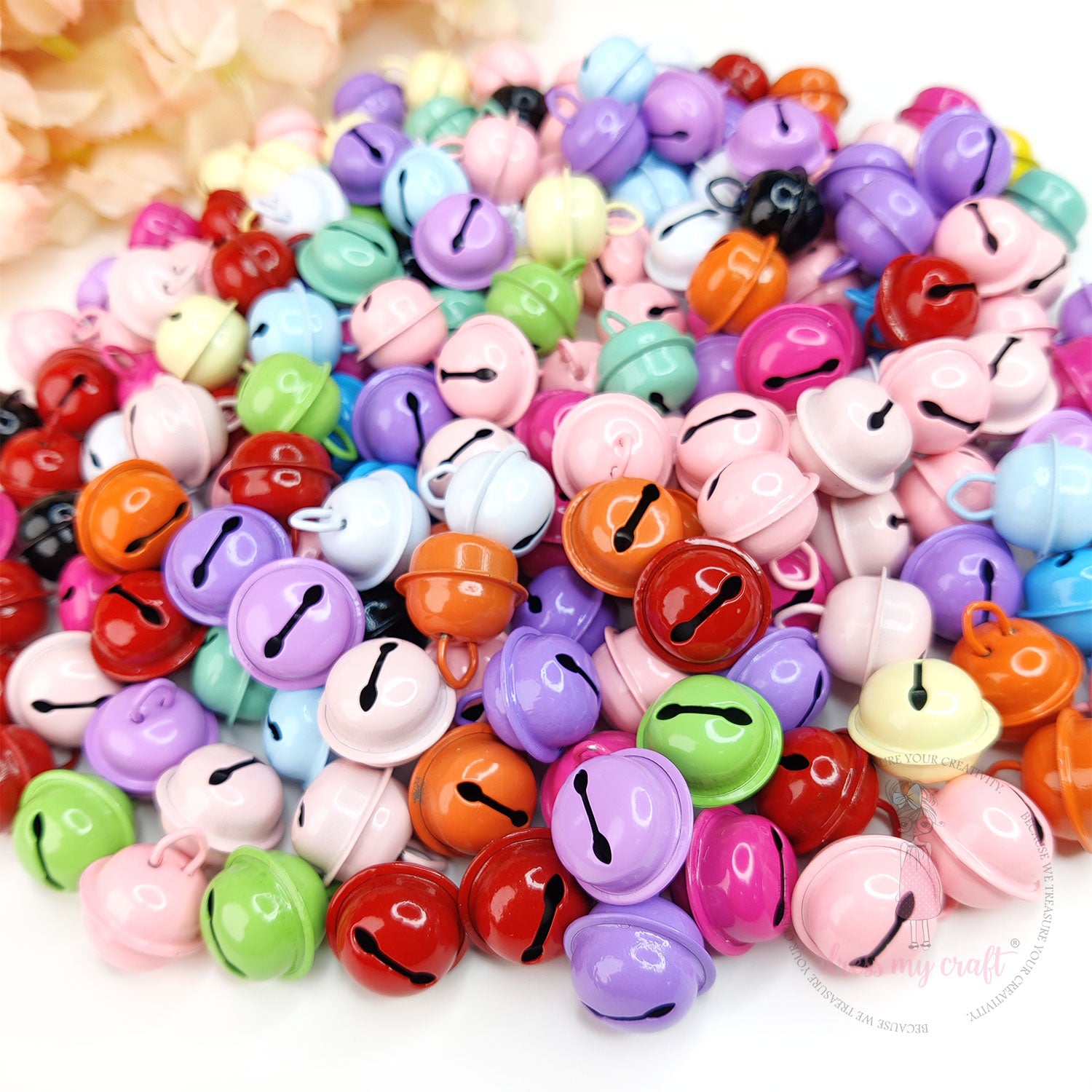 Pastel Kitty Round Bells