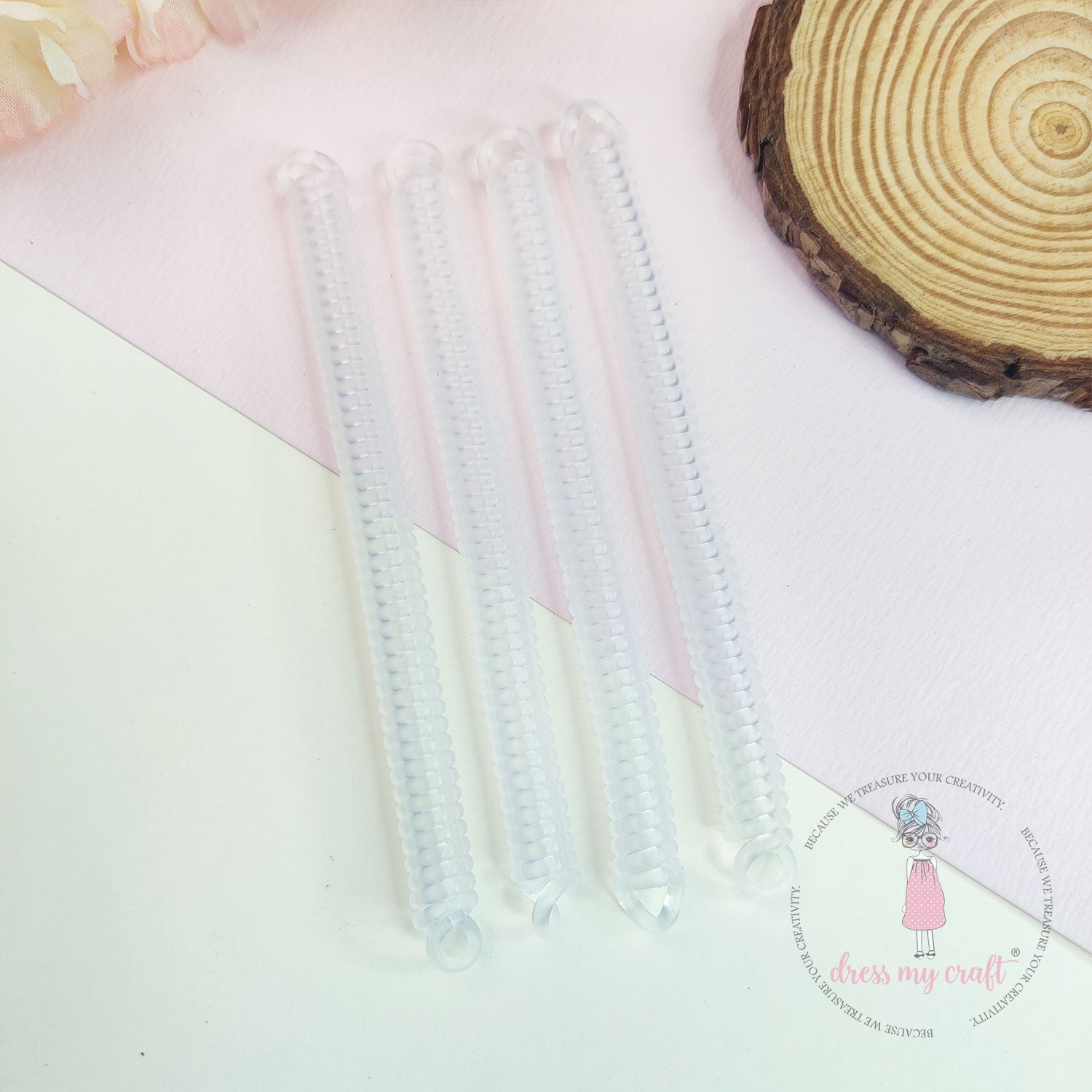 Spiral Retractable Spring Coil - Transparent
