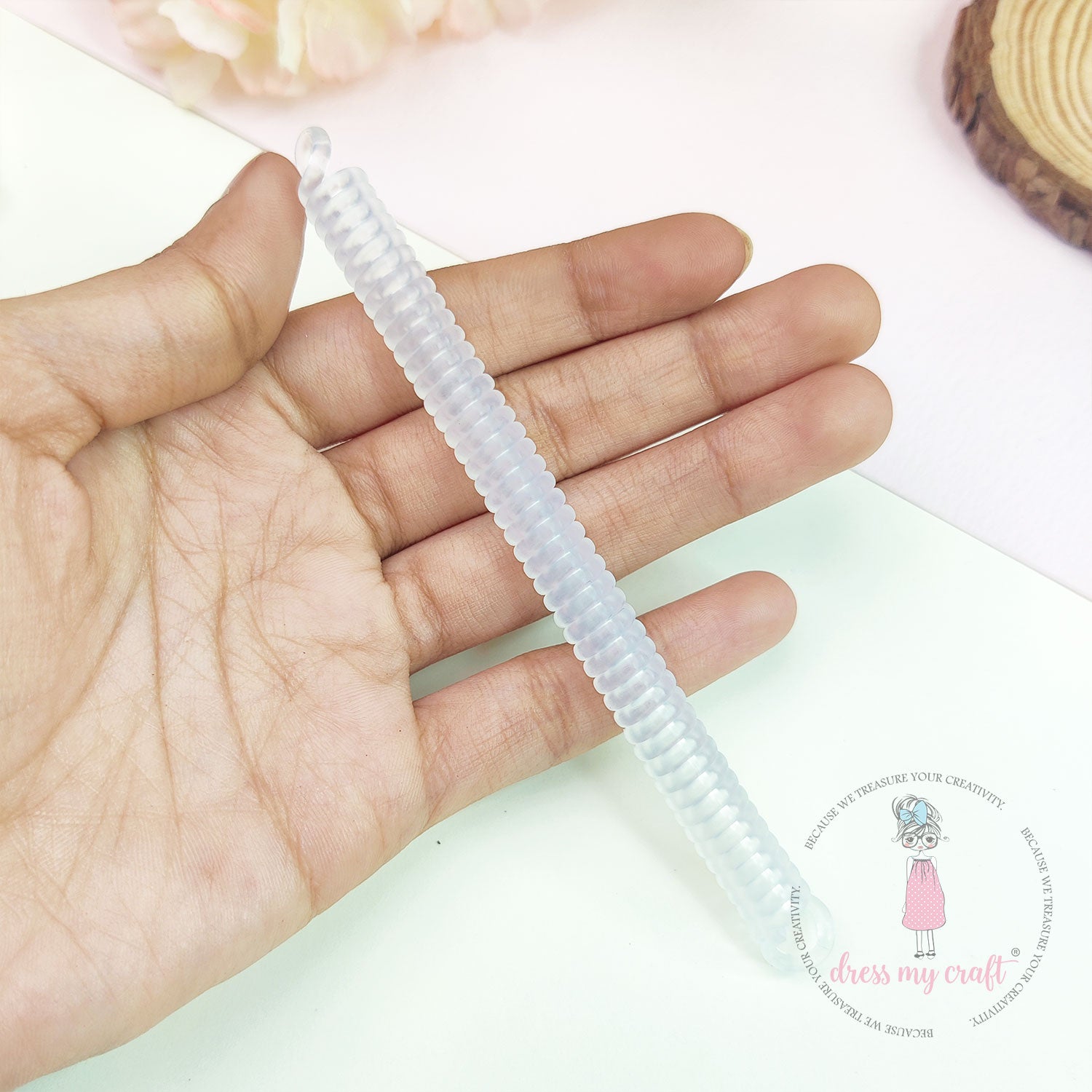 Spiral Retractable Spring Coil - Transparent
