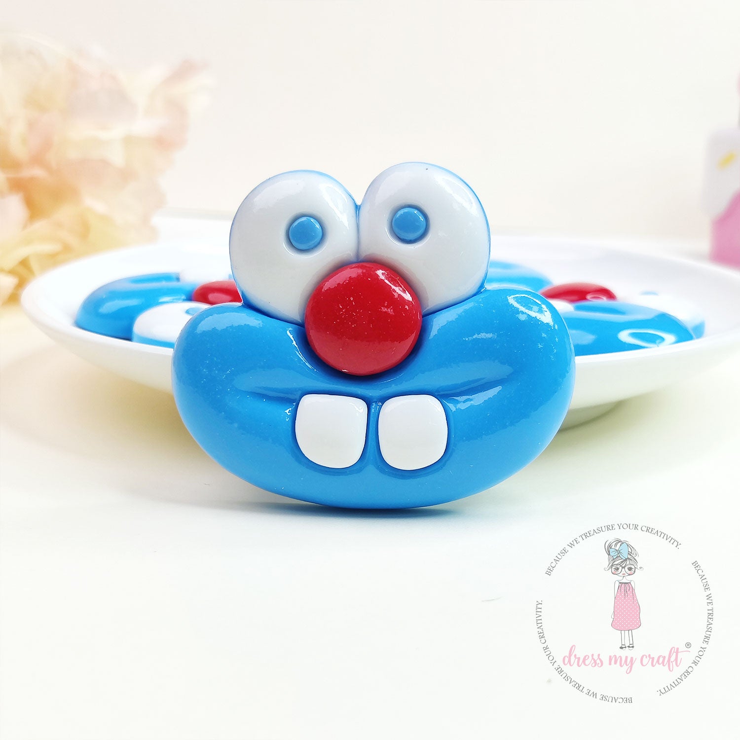 Goofy Smile Face Flatback Cabochons