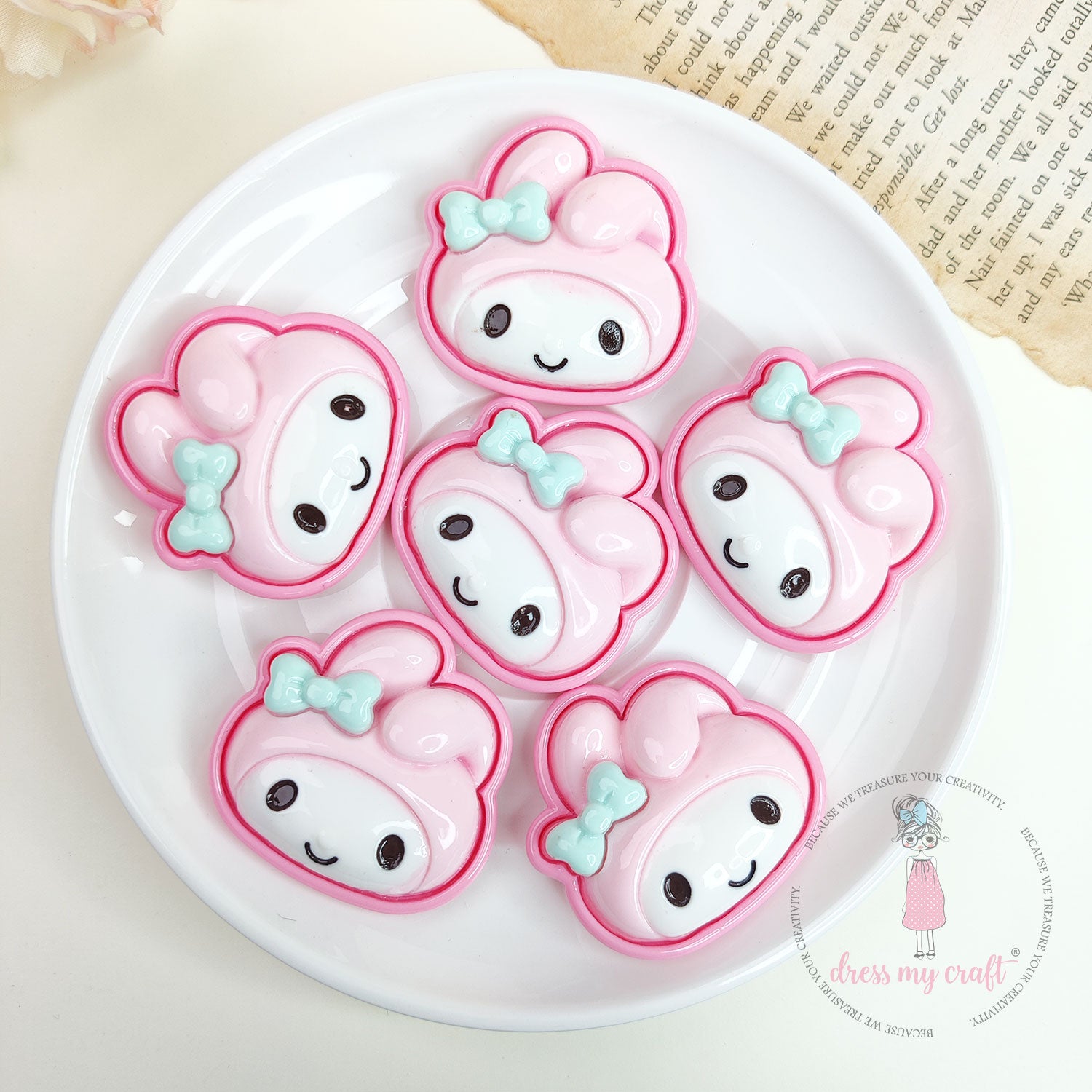 Melody Face Flatback Cabochons