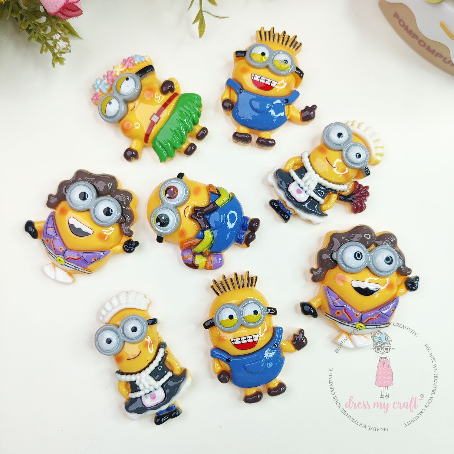 Playful Buddies Flatback Cabochons