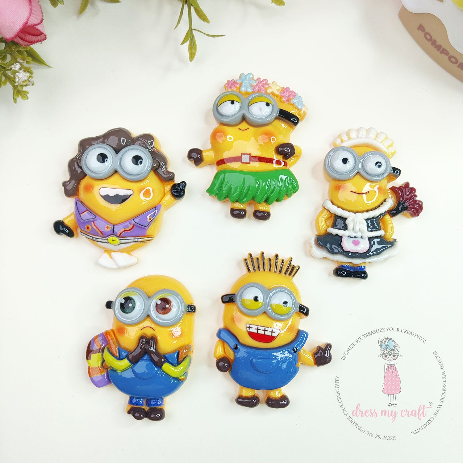 Playful Buddies Flatback Cabochons