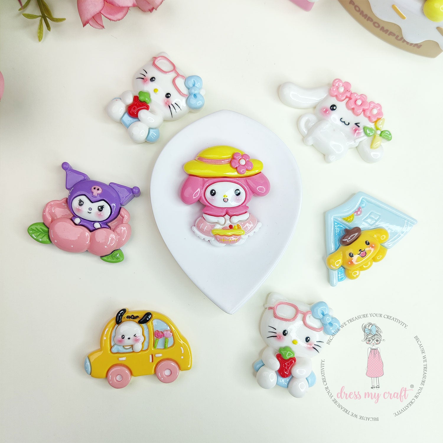 Kitty & Friends Flatback Cabochons