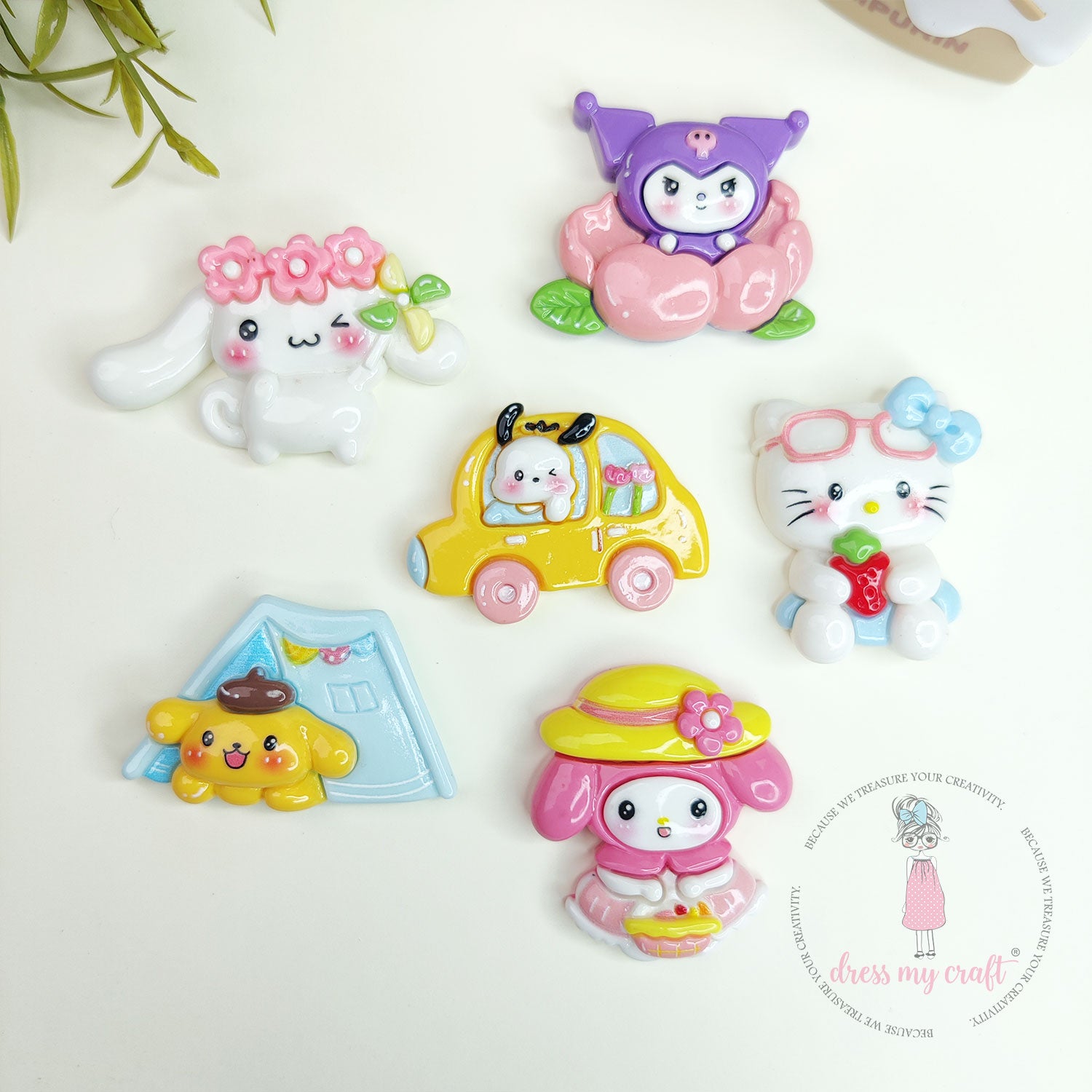 Kitty & Friends Flatback Cabochons