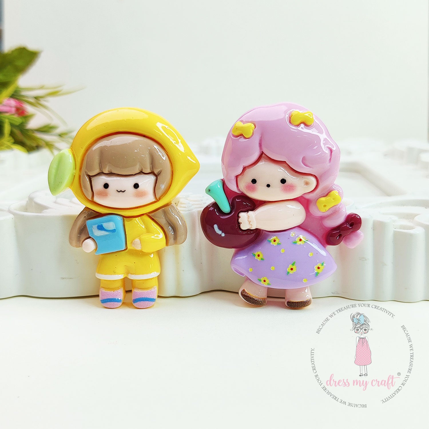 Fruit Fairy Girls Flatback Cabochons