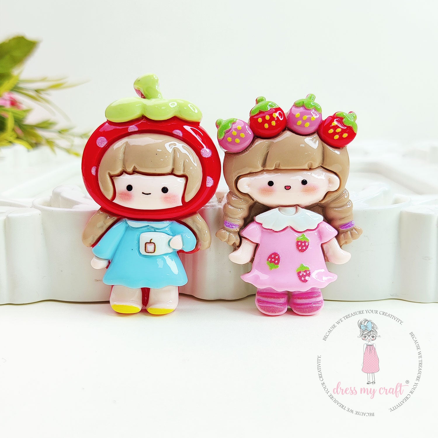 Fruit Fairy Girls Flatback Cabochons