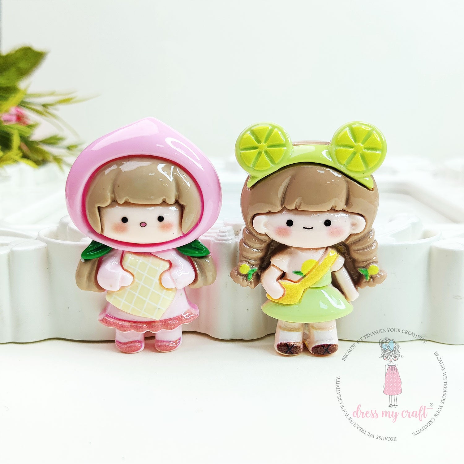 Fruit Fairy Girls Flatback Cabochons