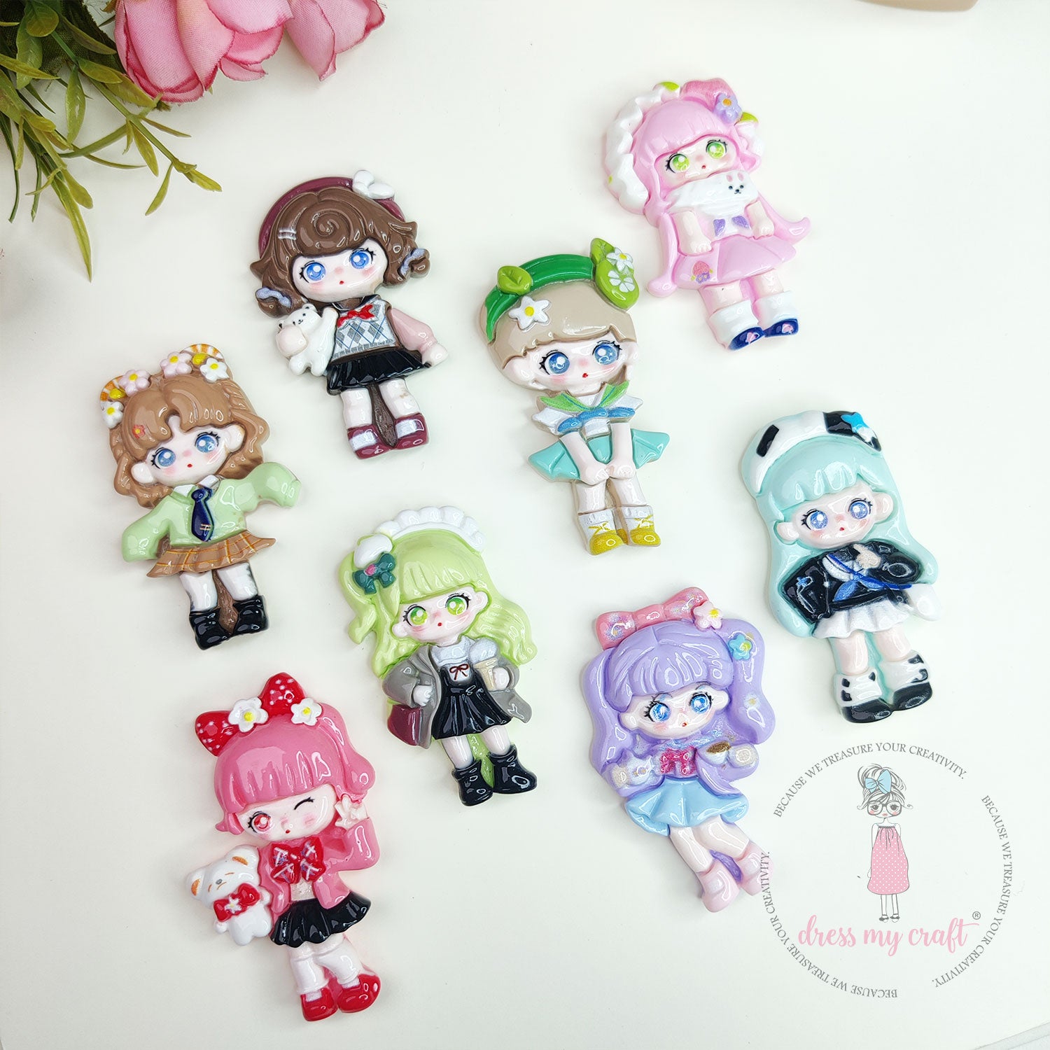 Girly Glam Squad Flatback Cabochons