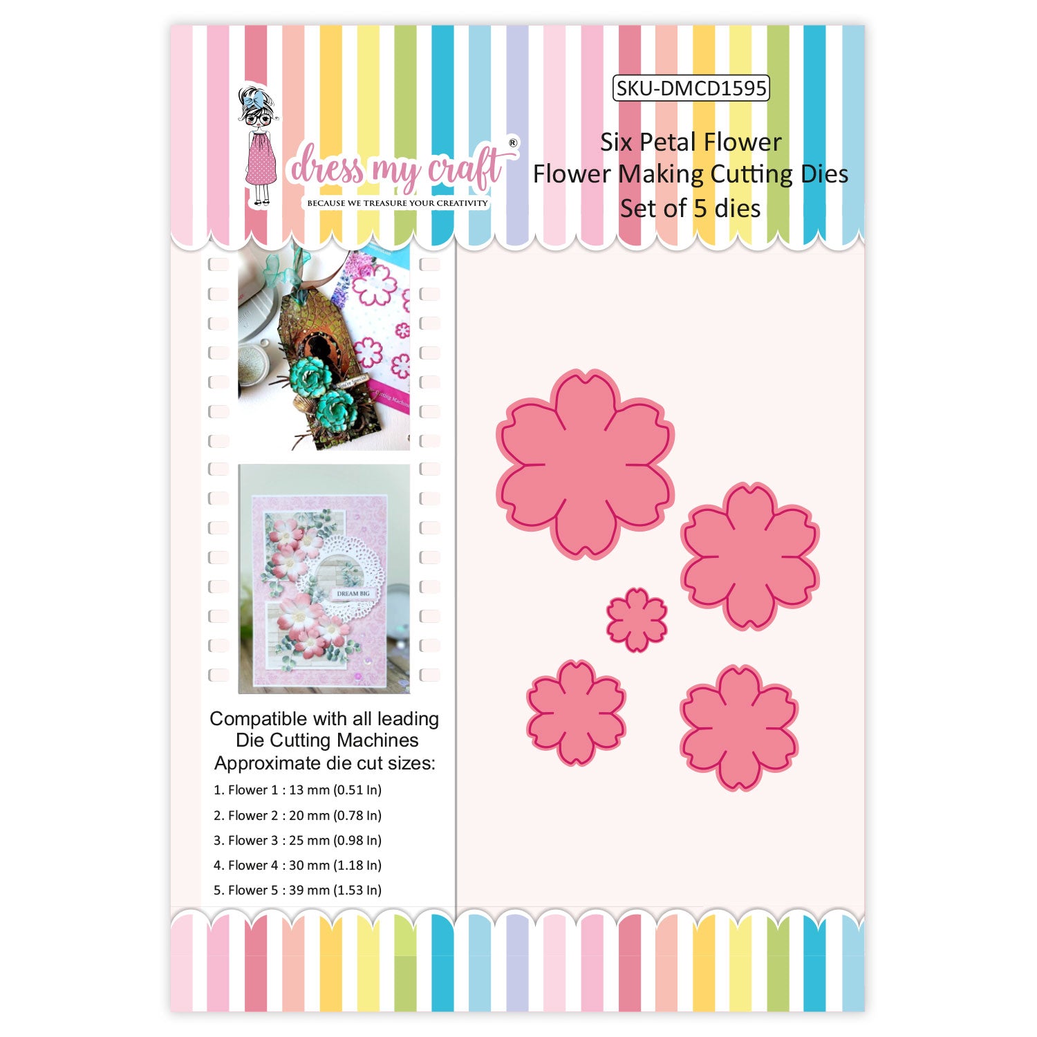 Six Petal Flower - Flower Making Cutting Dies