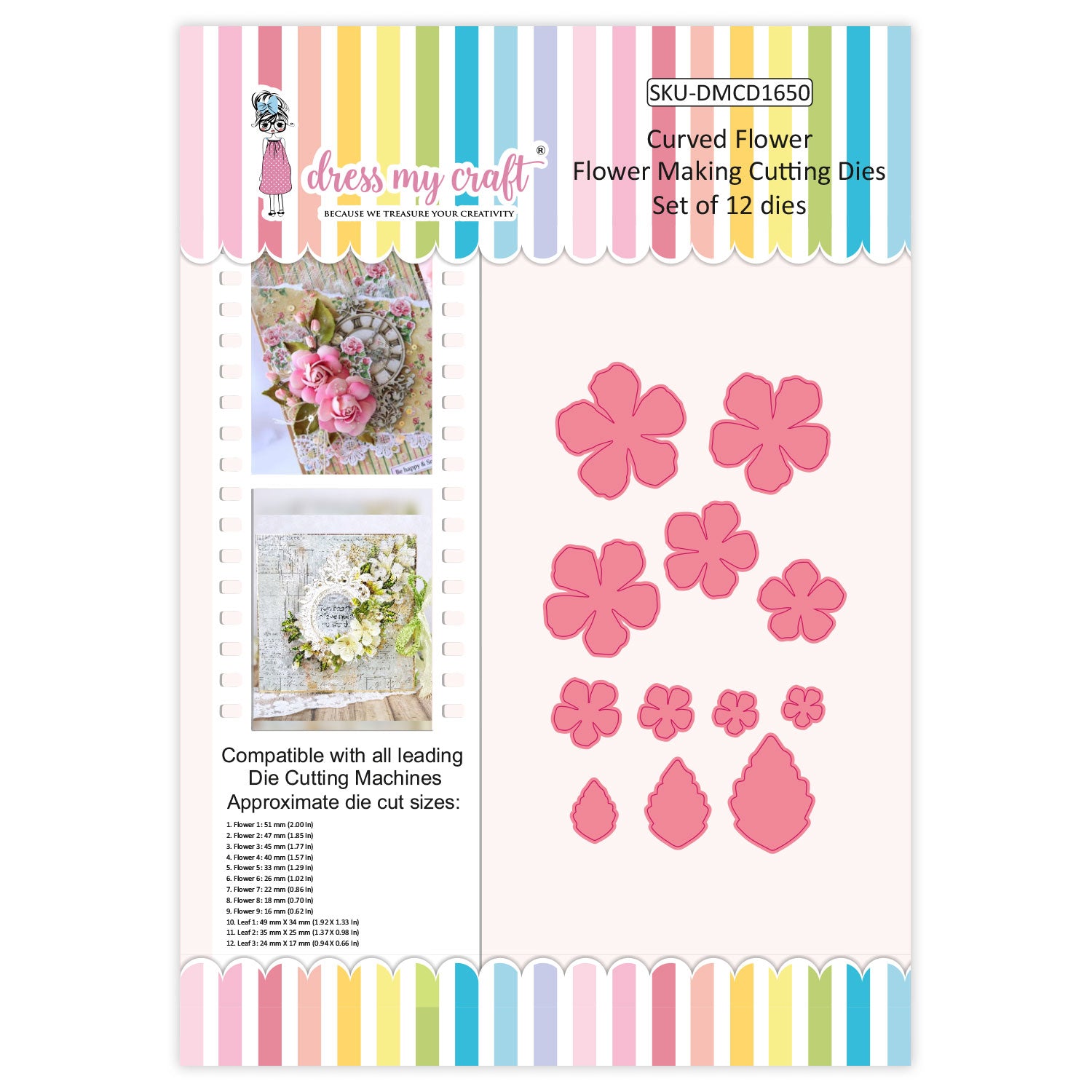 Curved Flower - Flower Making Cutting Dies