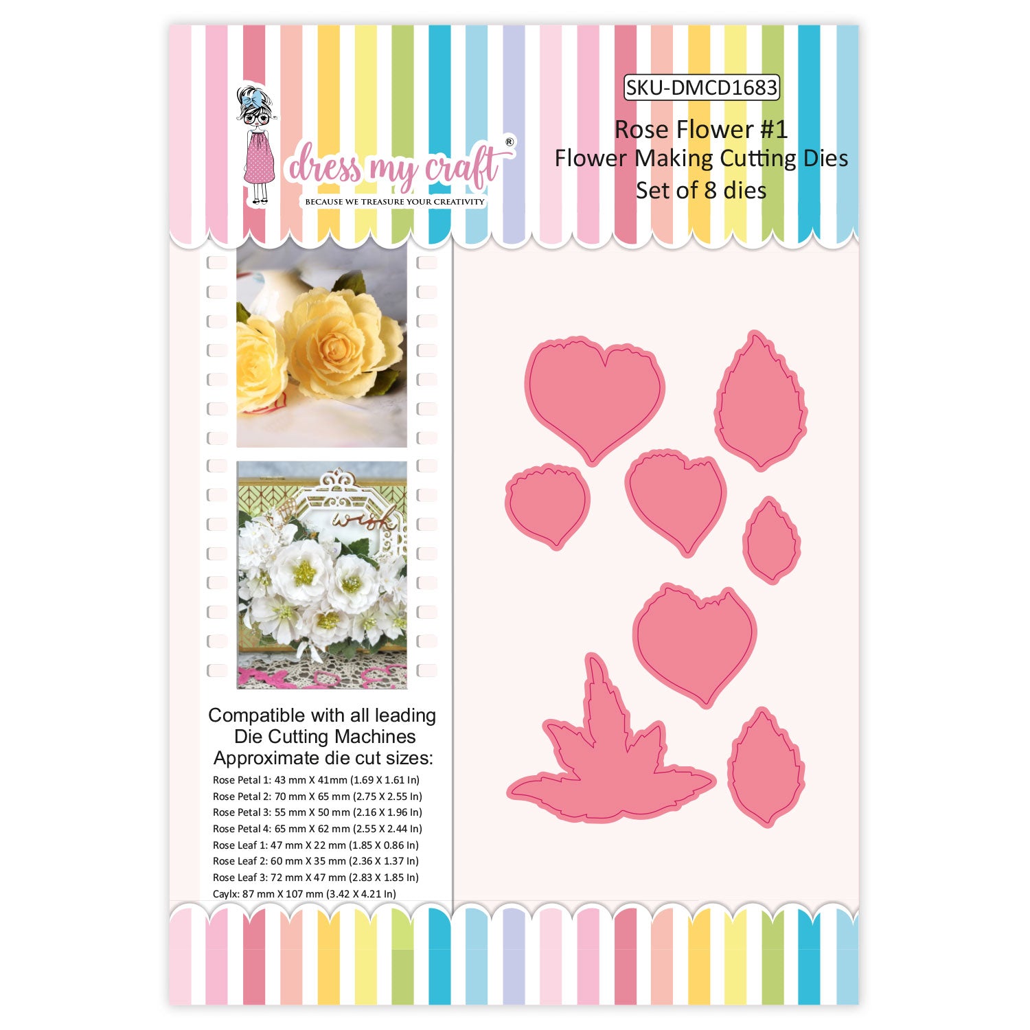 Rose Flower #1 - Flower Making Cutting Dies