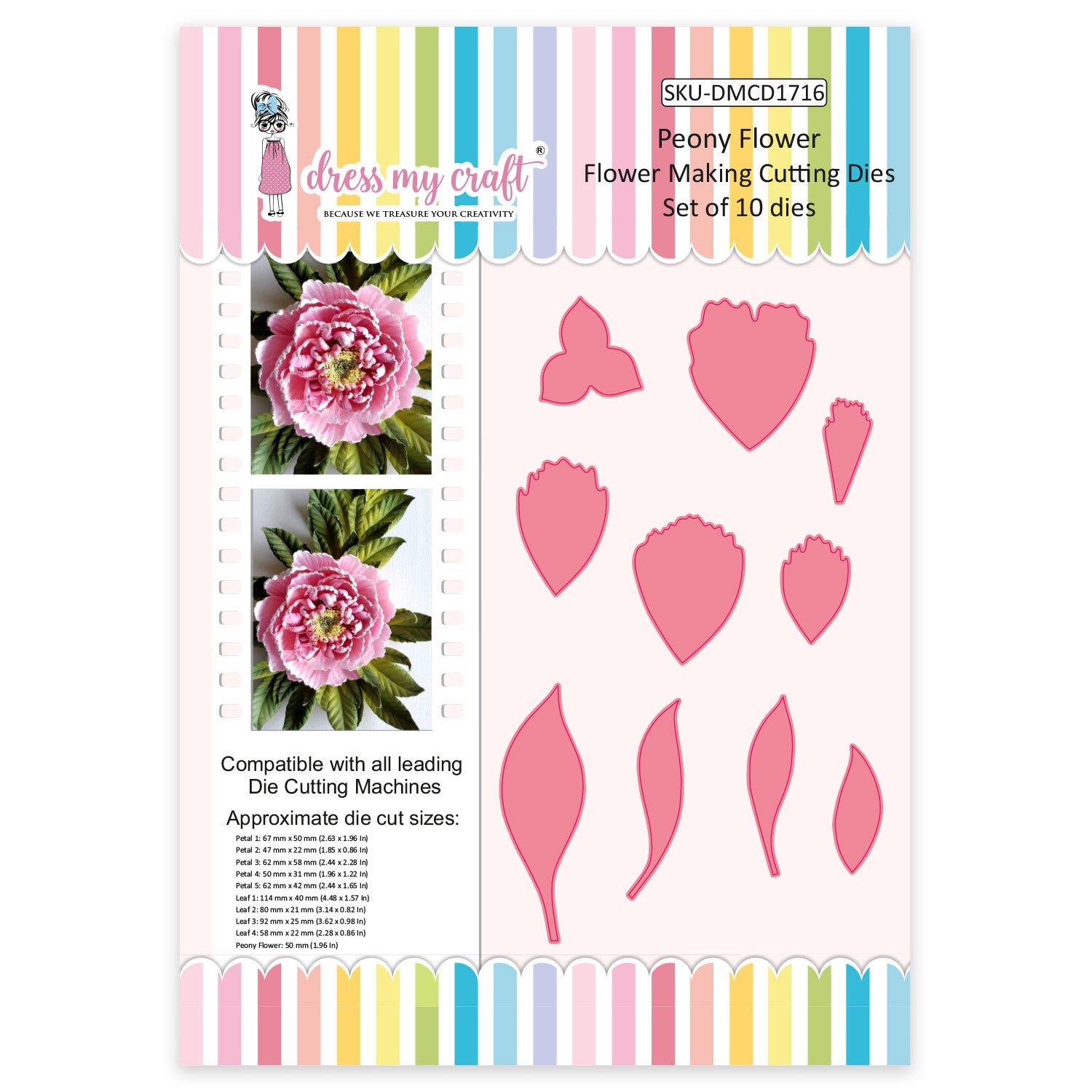 Peony Flower - Flower Making Cutting Dies