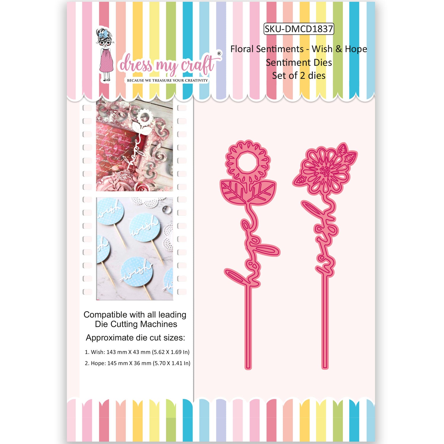 Floral Sentiments - Wish & Hope - Sentiment Dies