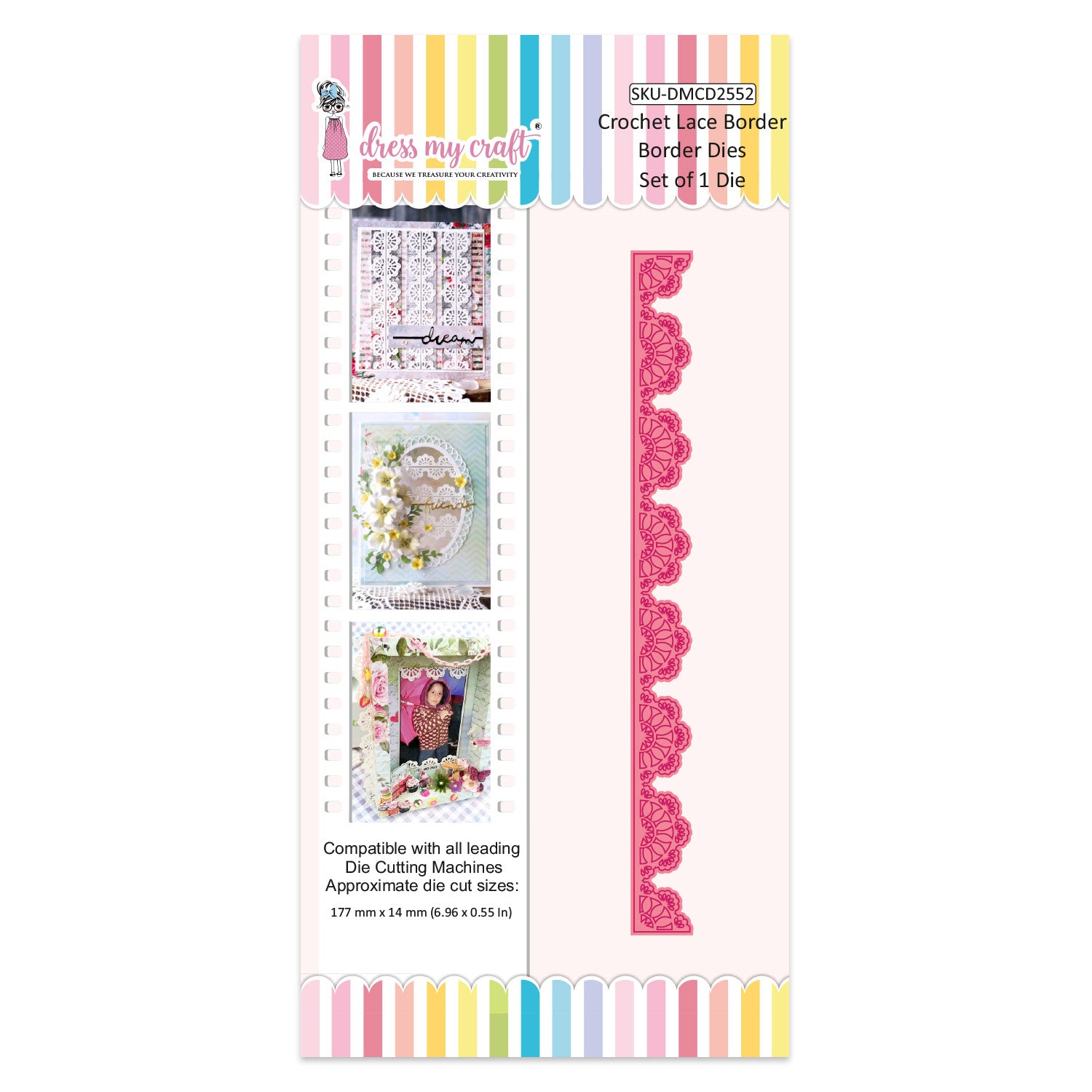 Crochet Lace Border - Border Dies