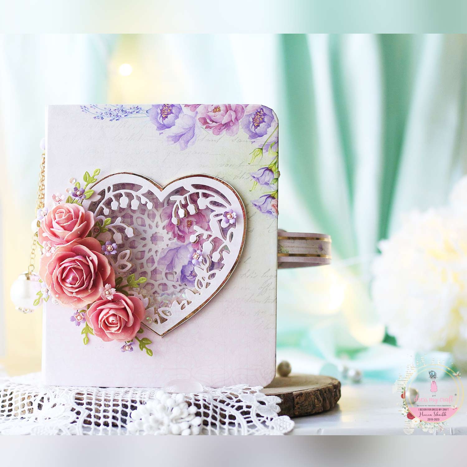 Floral Heart Window - Background Dies
