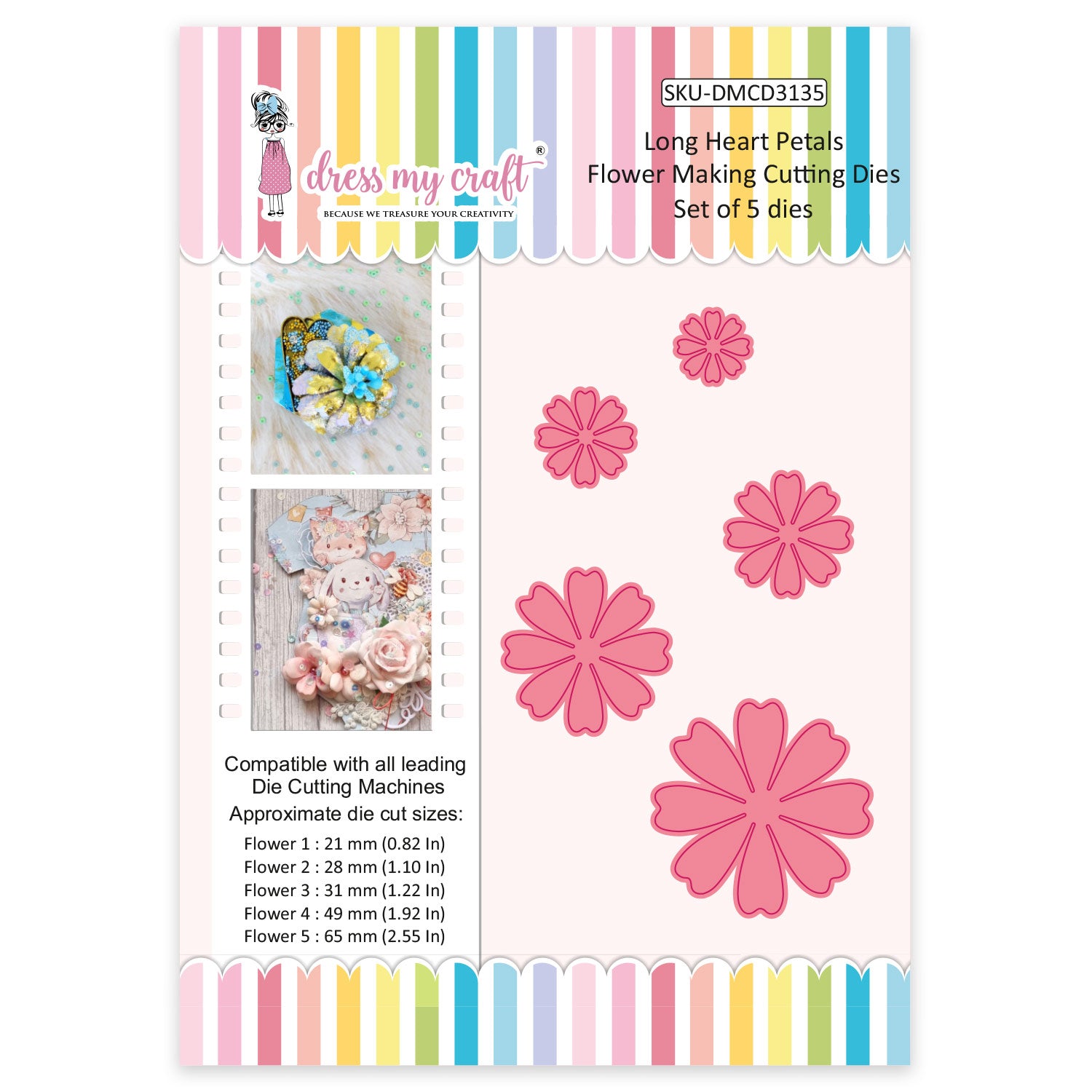 Long Heart Petals - Flower Making Cutting Dies