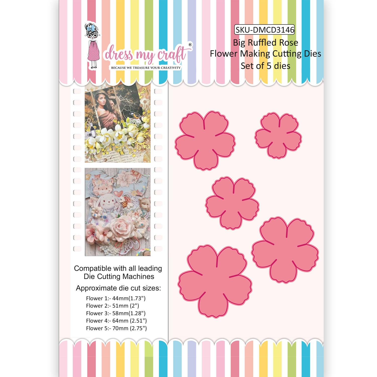 Big Ruffled Rose - Flower Making Cutting Dies