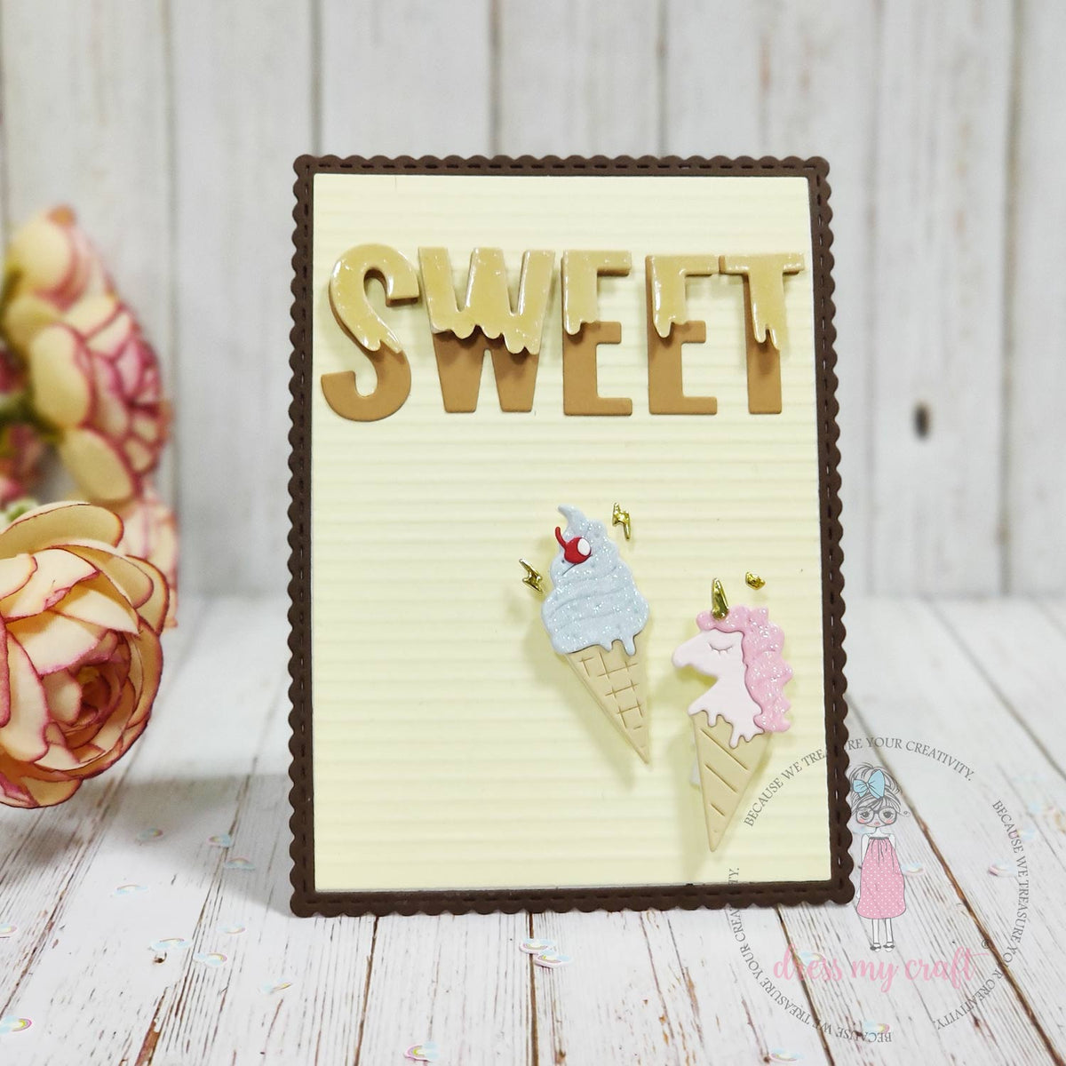 Cute Ice Cream Cones - Die