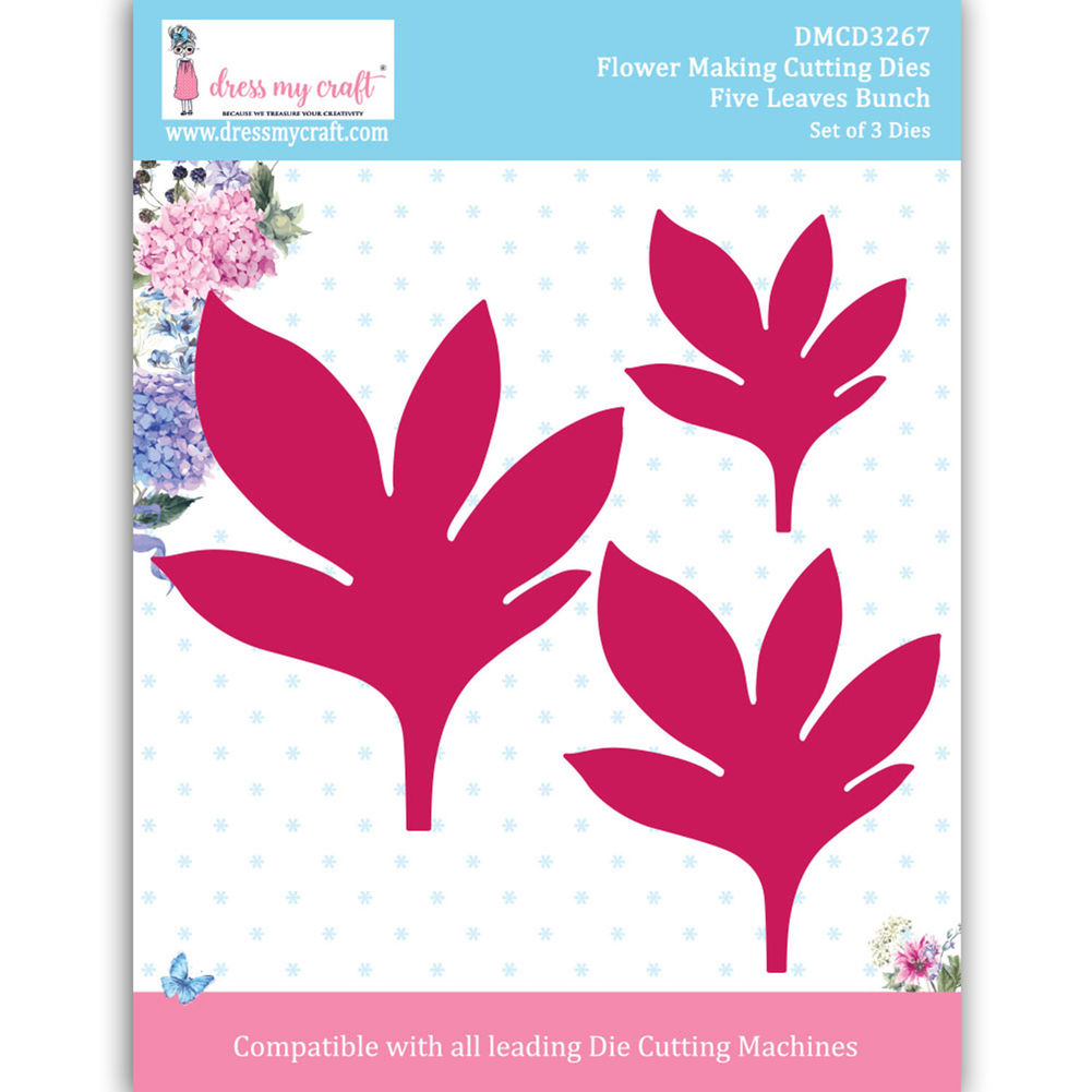 Large Five Leaves Bunch - Flower Making Cutting Dies