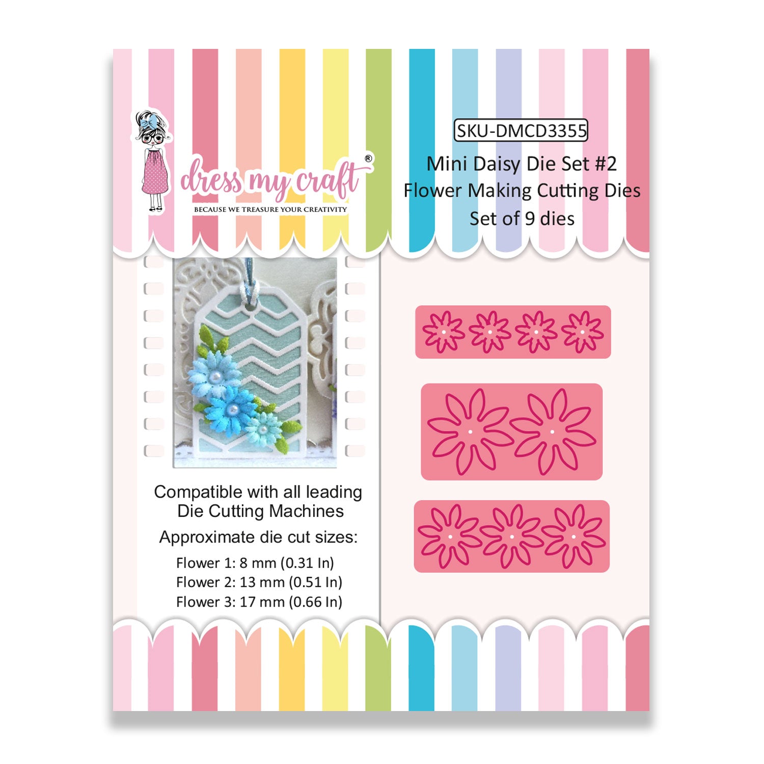 Mini Daisy Die Set #2 - Flower Making Cutting Dies