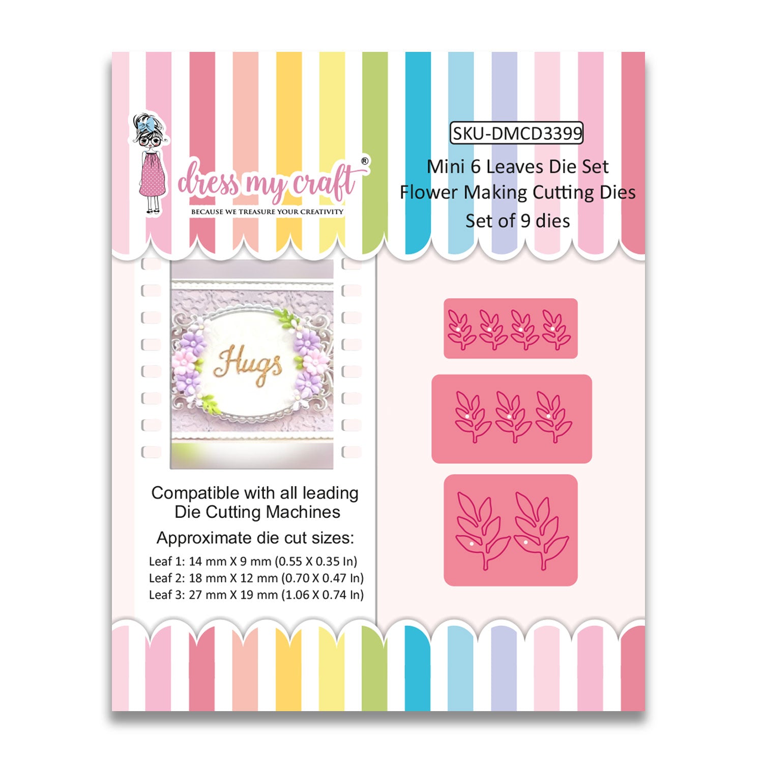 Mini 6 Leaves Die Set - Flower Making Cutting Dies