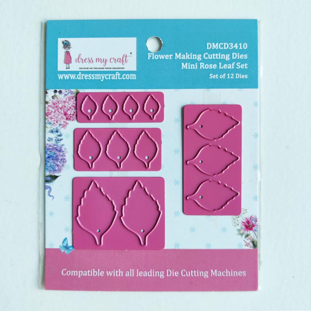 Mini Rose Leaf Die Set - Flower Making Cutting Dies