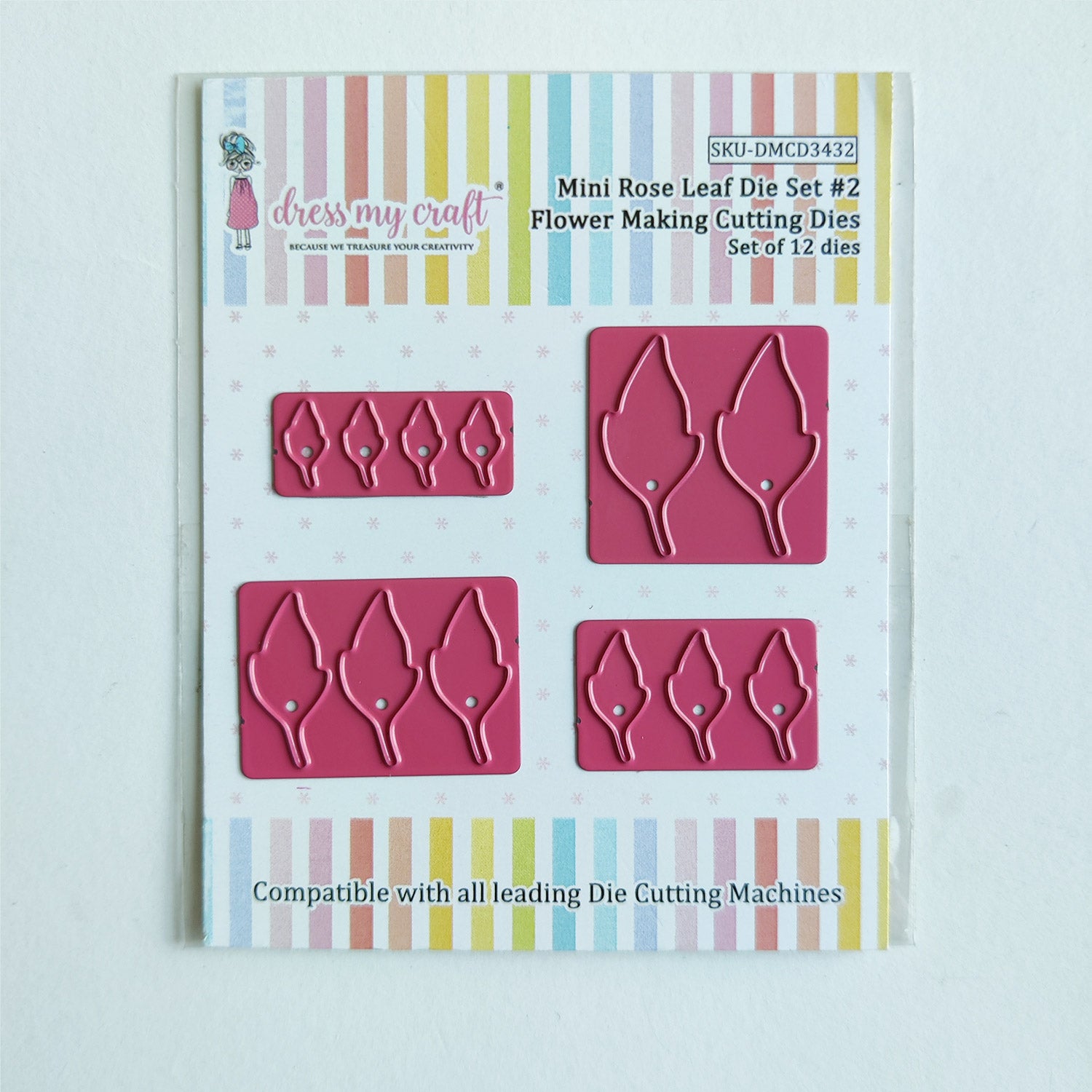 Mini Rose Leaf Die Set #2 - Flower Making Cutting Dies