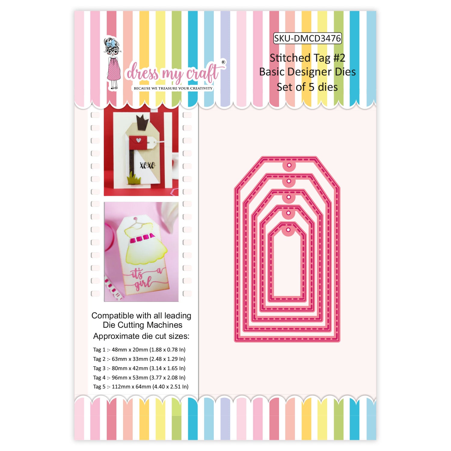 Stitched Tag #2 - Basic Designer Dies