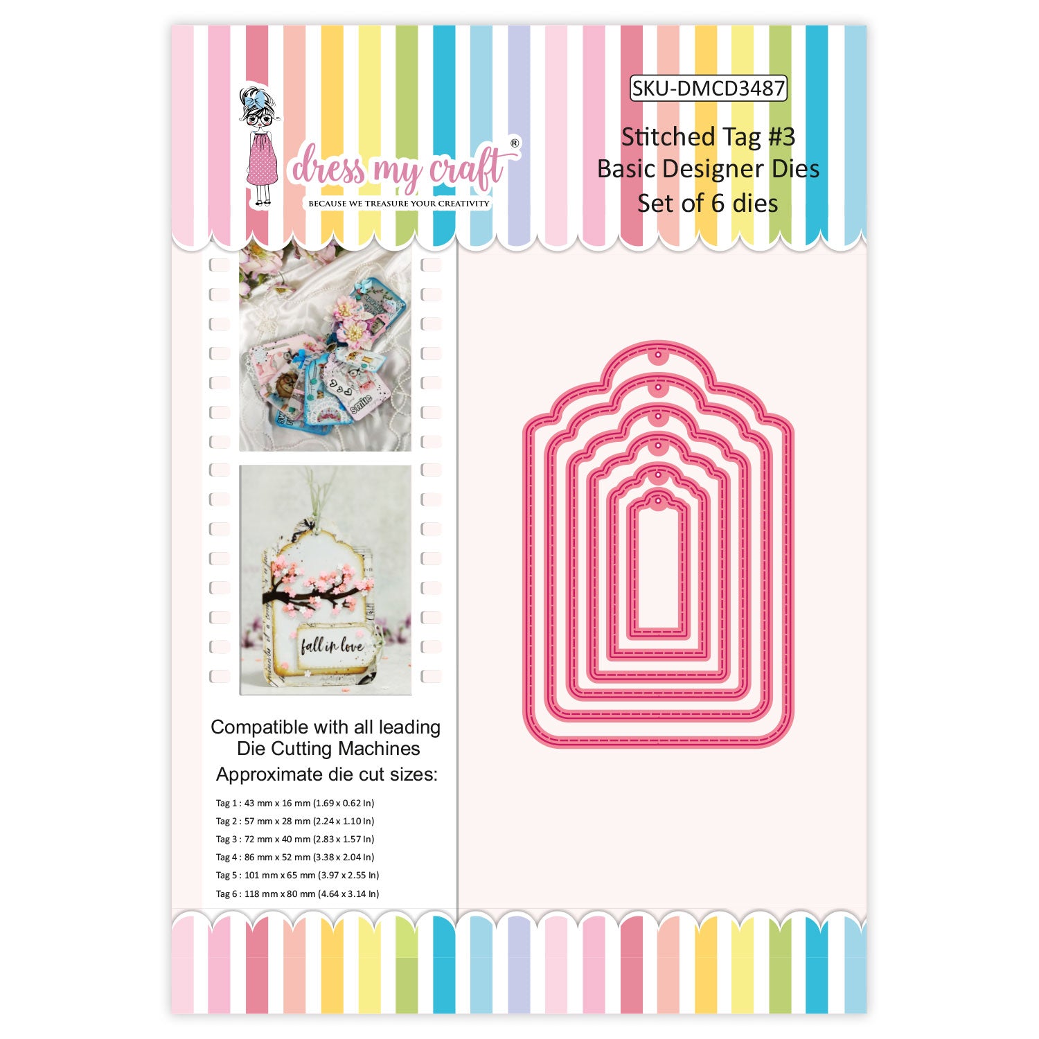 Stitched Tag #3 - Basic Designer Dies