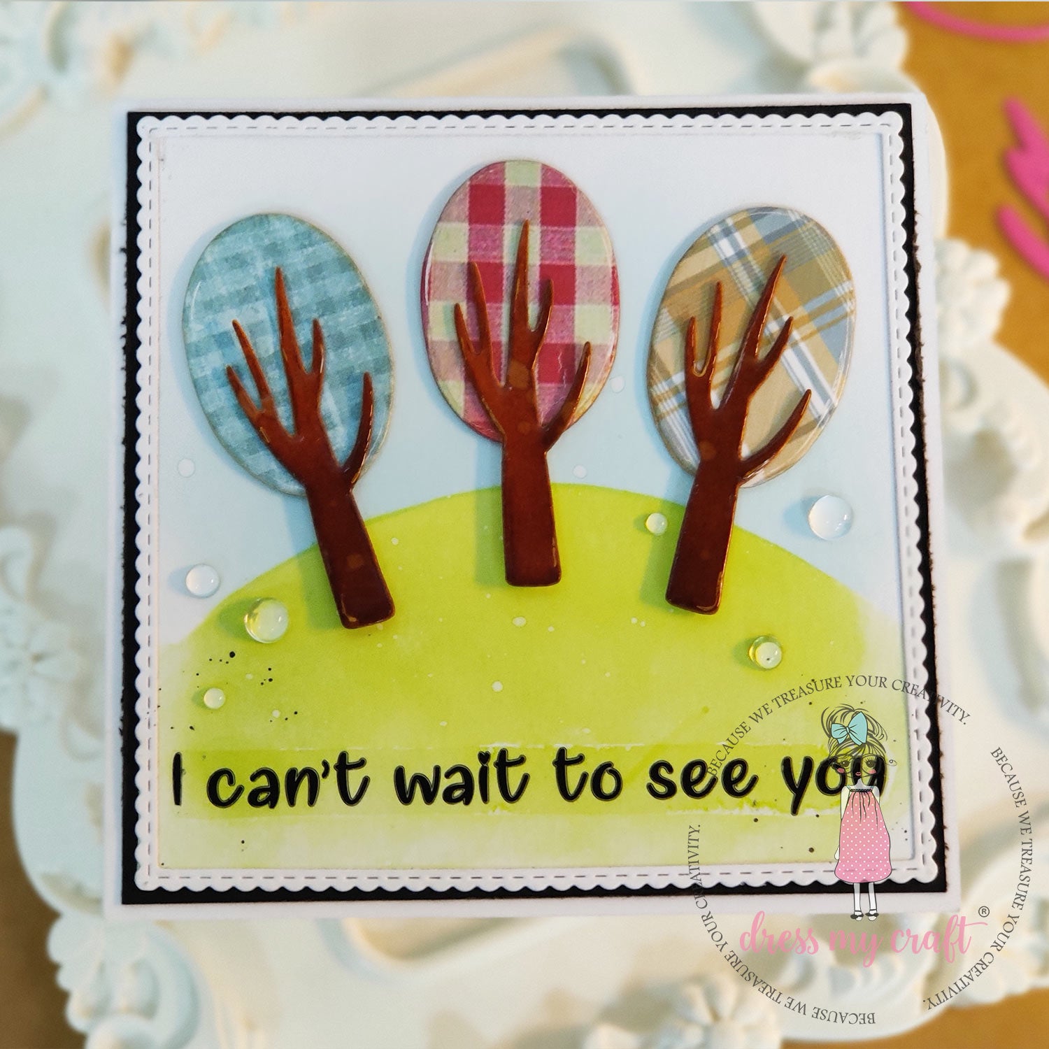 Stitched Scalloped Square Frame LG - Basic Designer Die