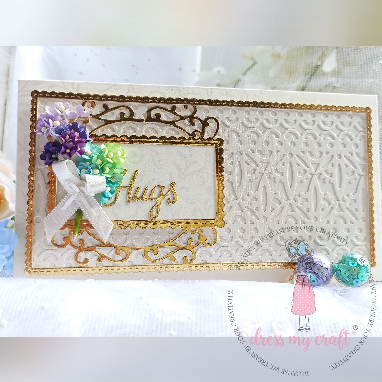 Stitched Scalloped Rectangle Frame LG - Basic Designer Die