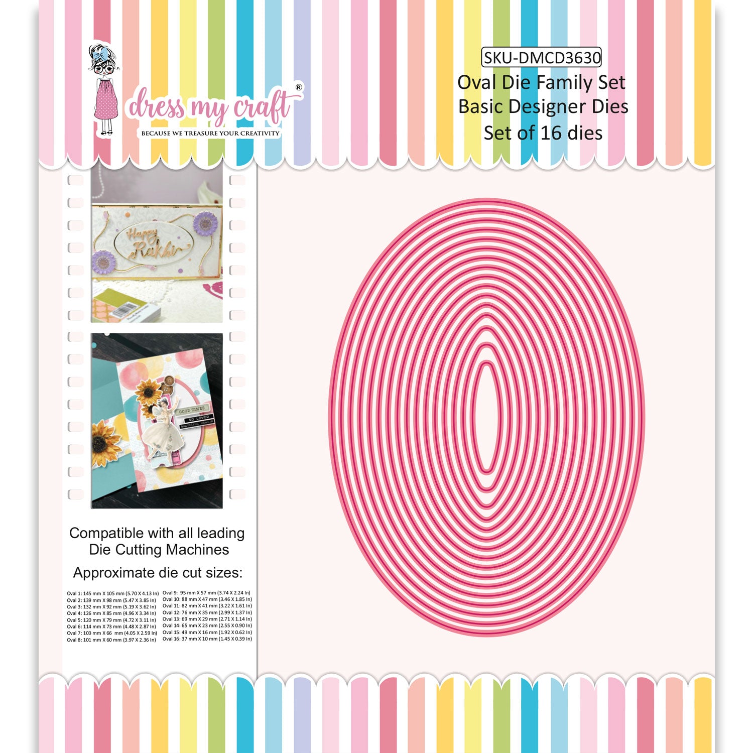 Oval Die Family Set - Basic Designer Die