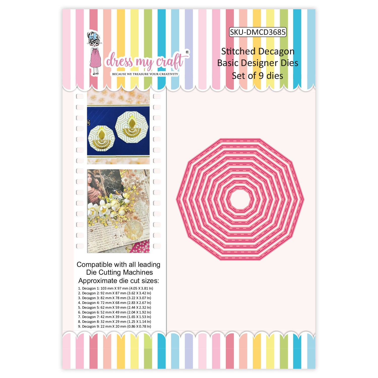 Stitched Decagon- Basic Designer Dies