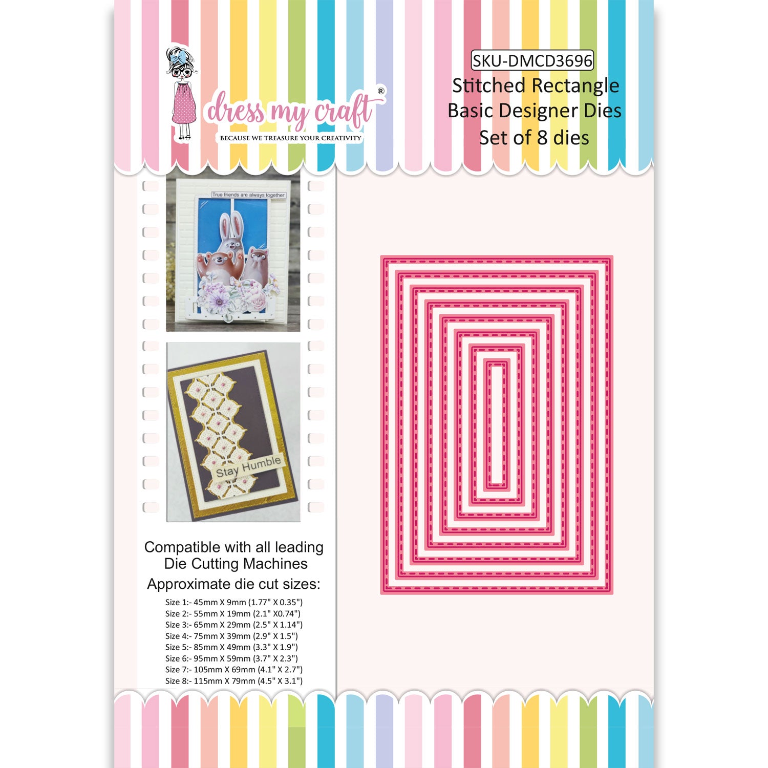 Stitched Rectangle - Basic Designer Dies