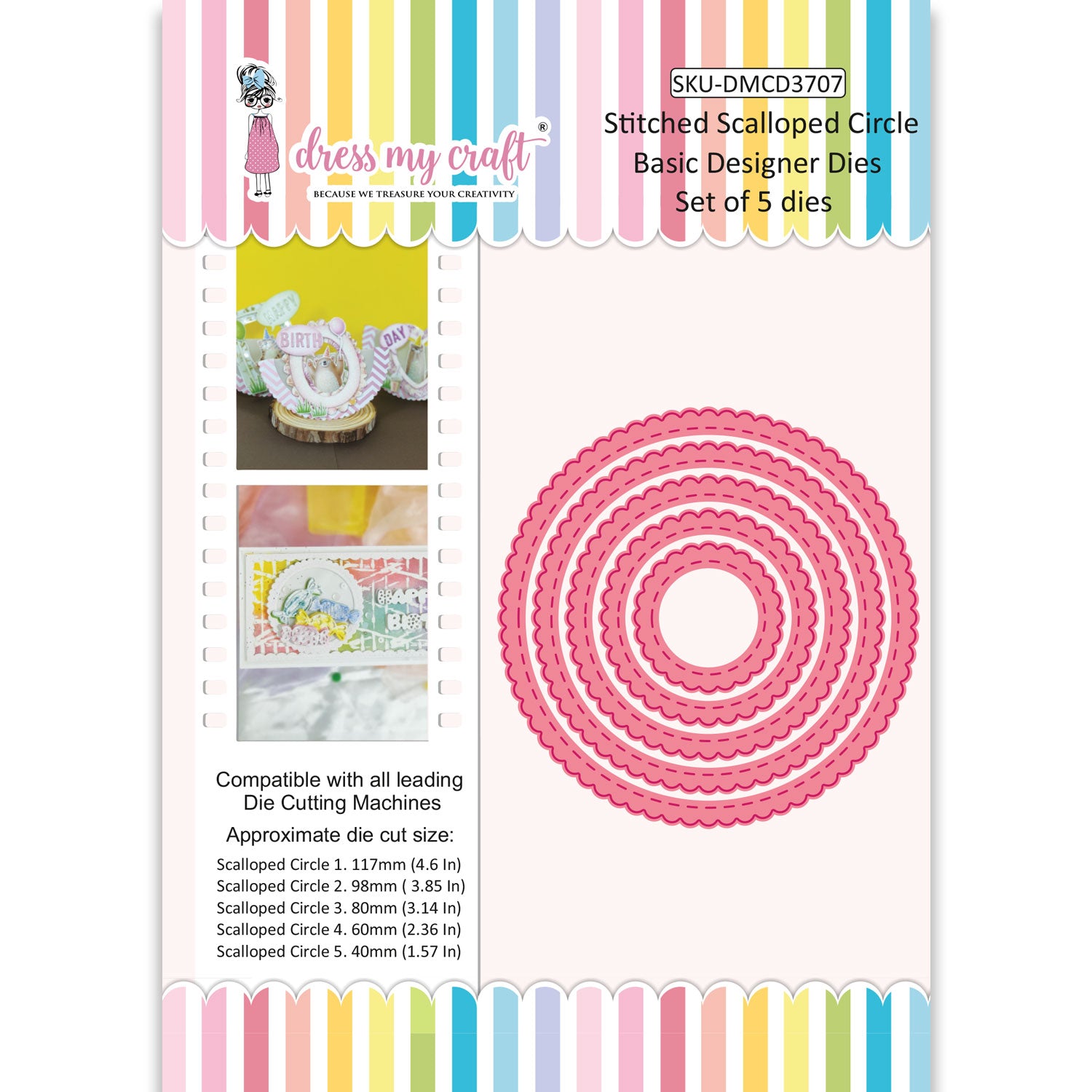 Stitched Scalloped Circle - Basic Designer Die