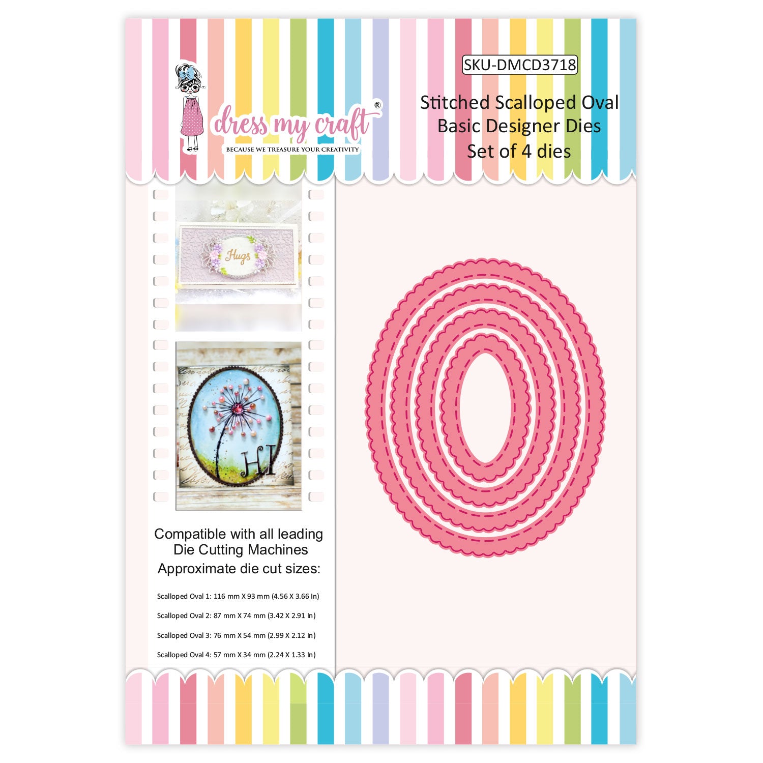 Stitched Scalloped Oval - Basic Designer Die