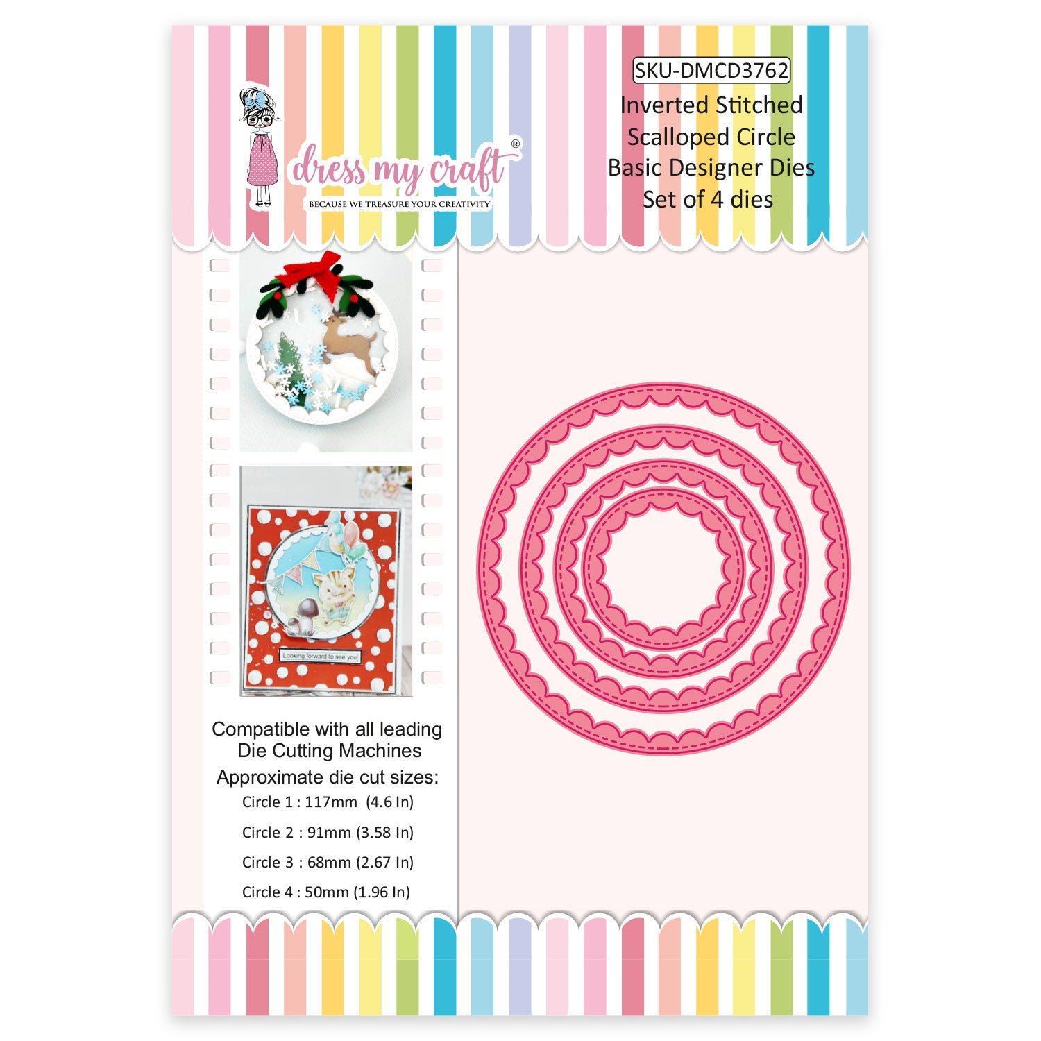 Inverted Stitched Scalloped Circle - Basic Designer Dies