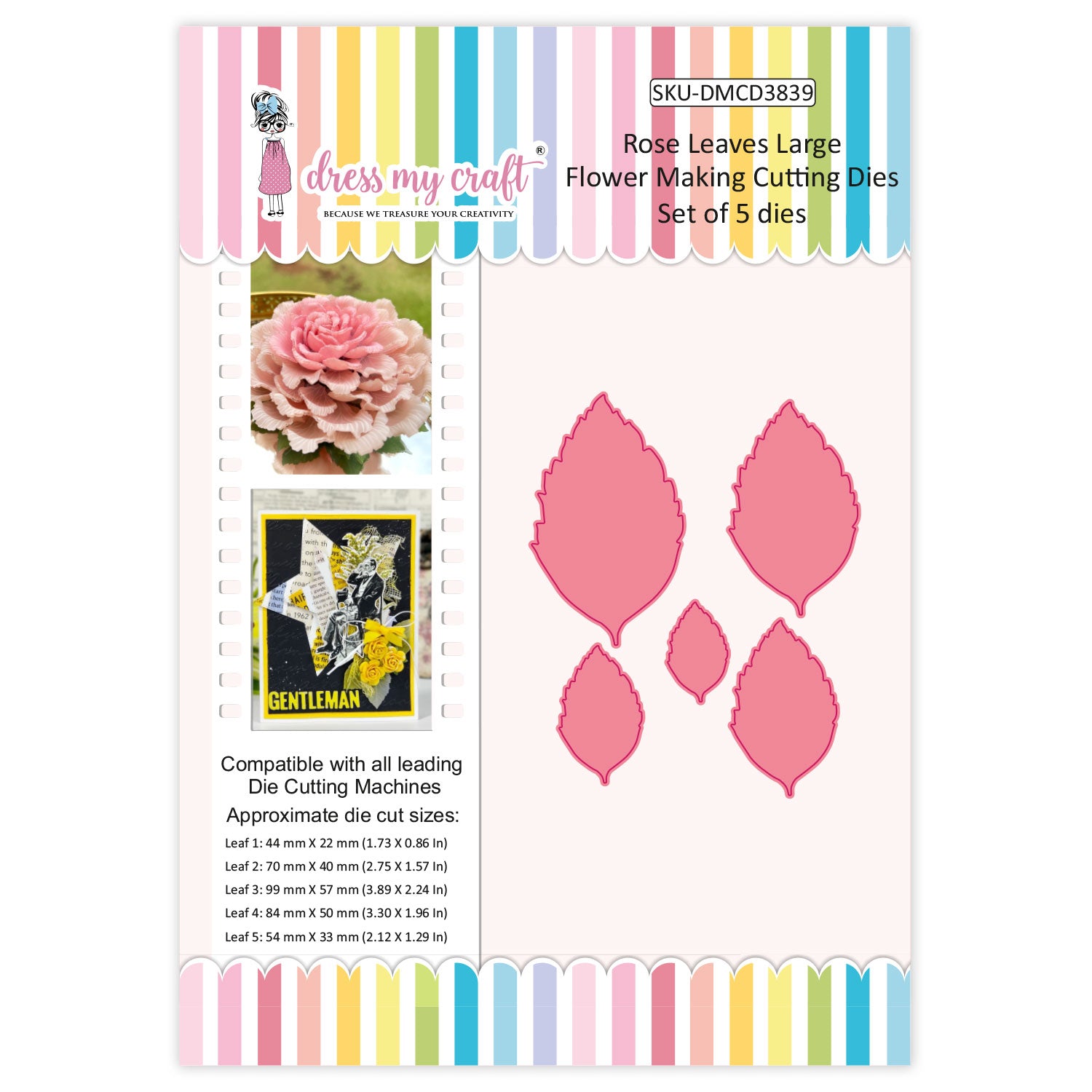 Rose Leaves Large - Flower Making Cutting Dies