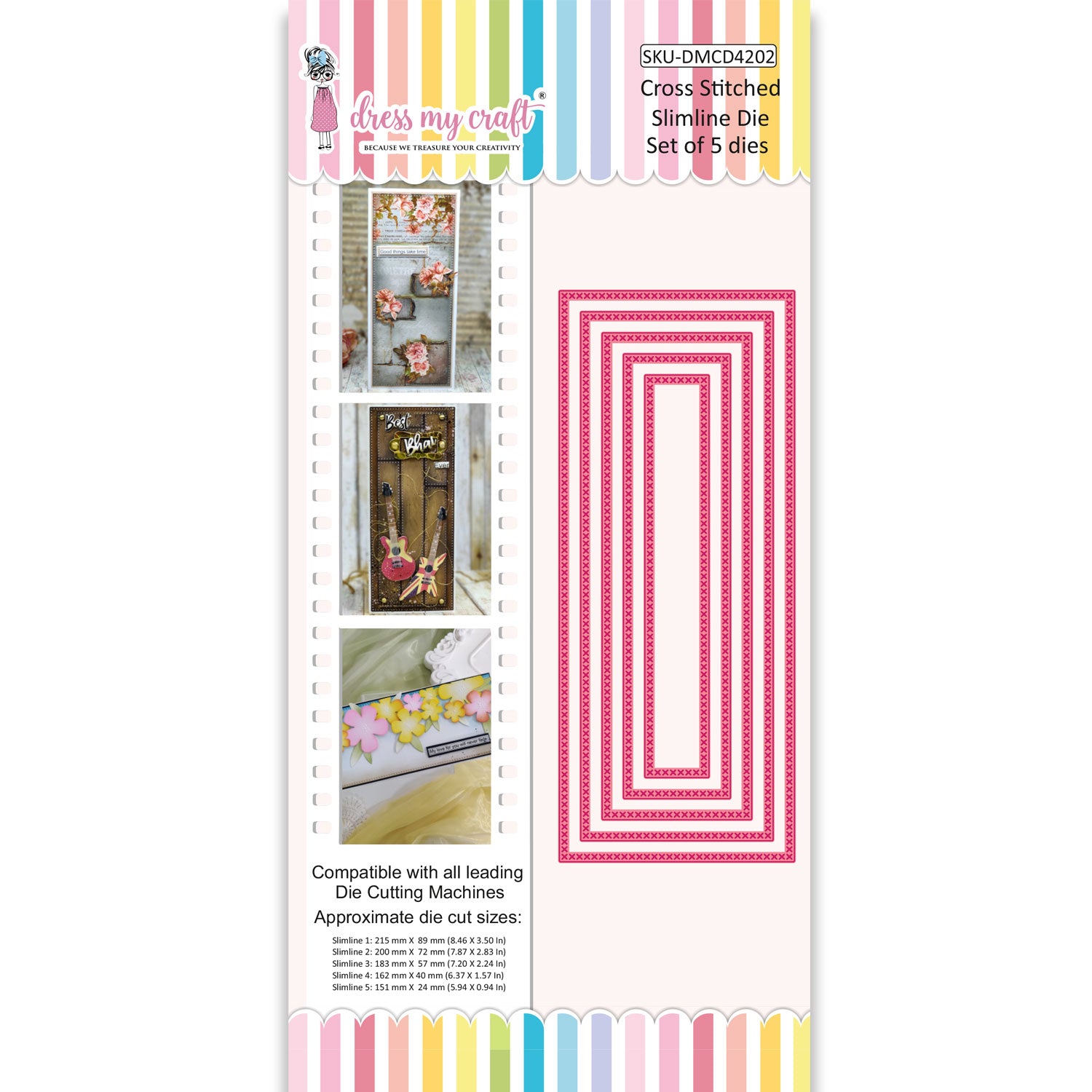 Cross Stitched Slimline Die