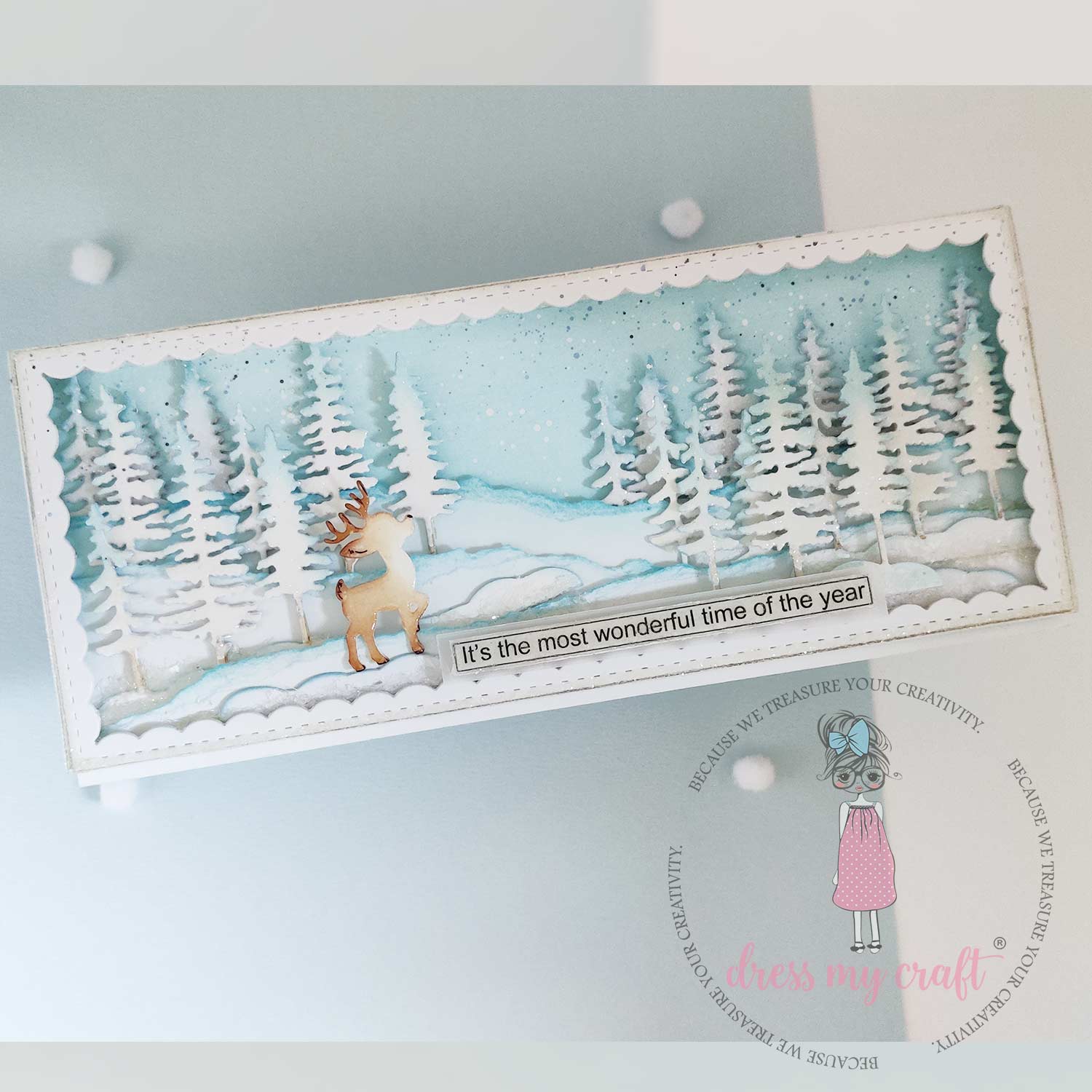 Inverted Stitched Scalloped Slimline Die