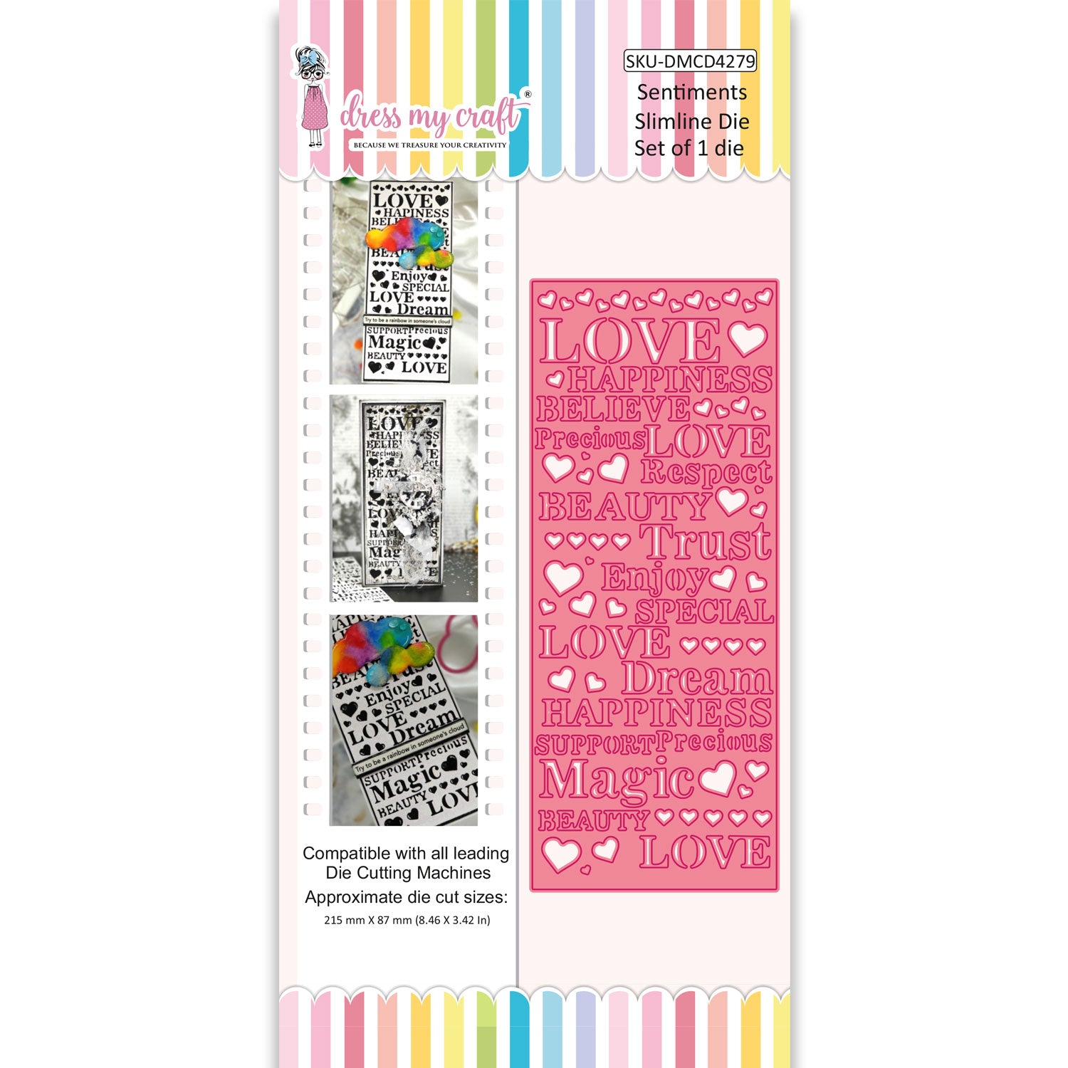 Sentiments Slimline Die