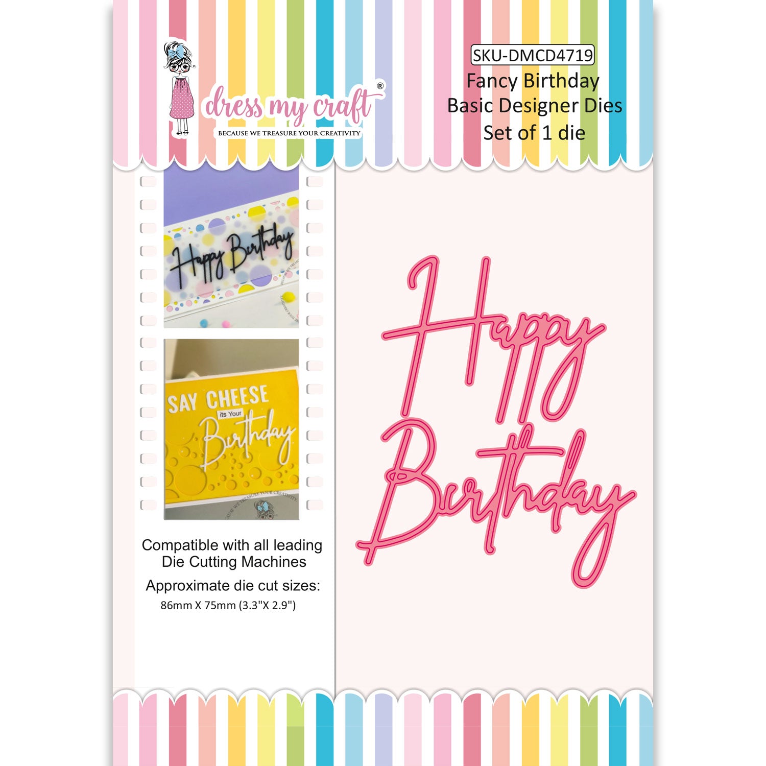 Fancy Birthday - Basic Designer Dies