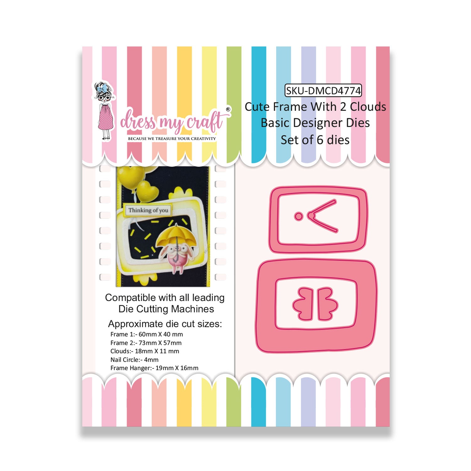 Cute Frame With 2 Clouds - Basic Designer Dies