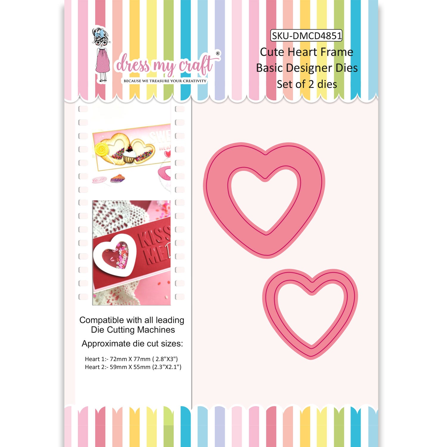 Cute Heart Frame - Basic Designer Dies