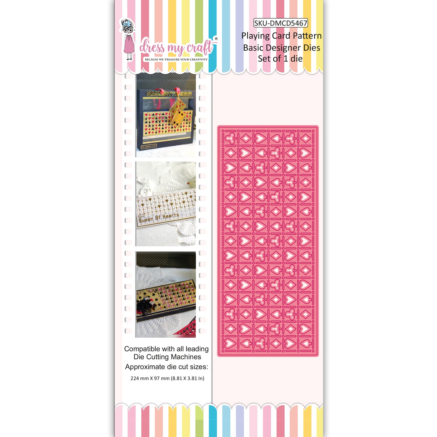 Playing Card Pattern - Basic Designer Dies