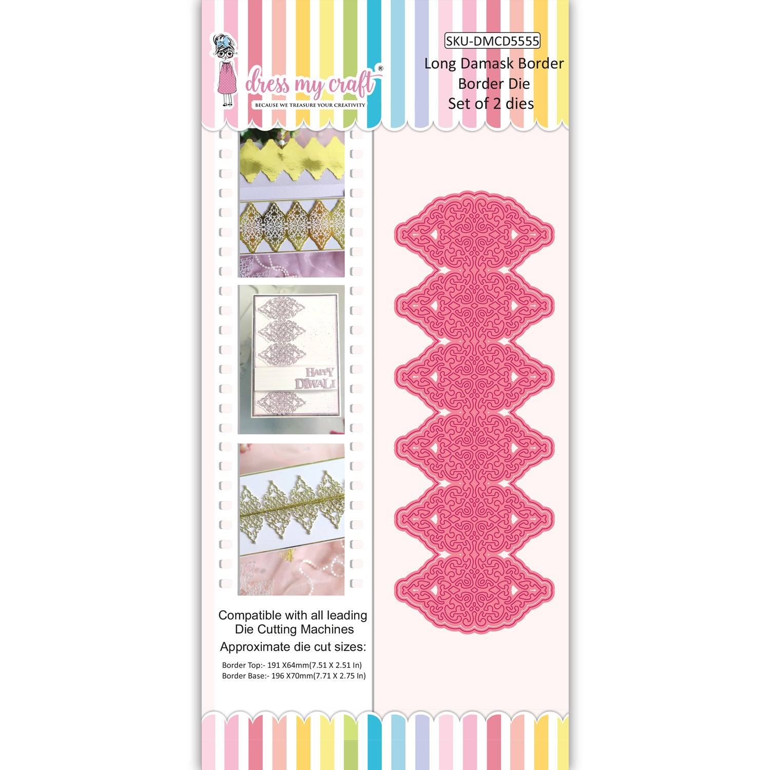 Long Damask Border - Border Die