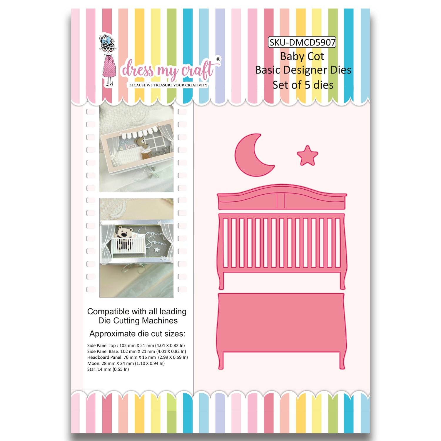 Baby Cot - Basic Designer Dies
