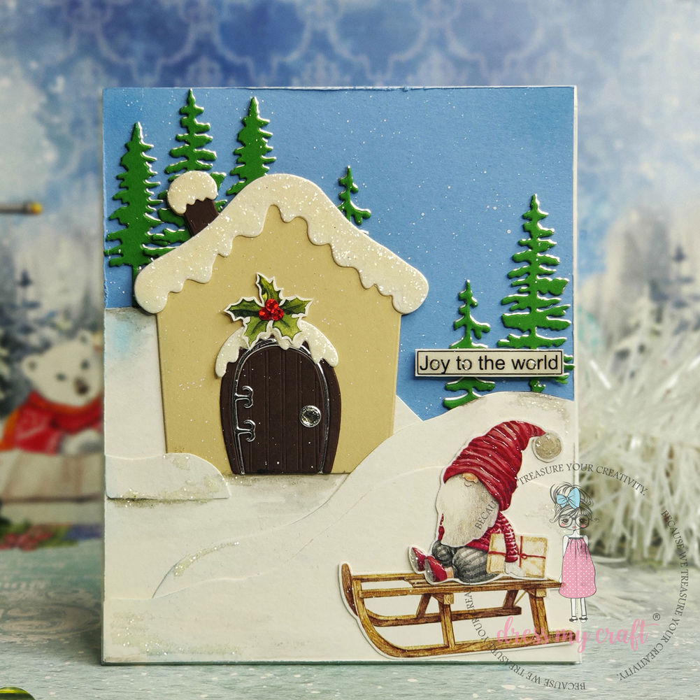 House With Snow - Basic Designer Dies