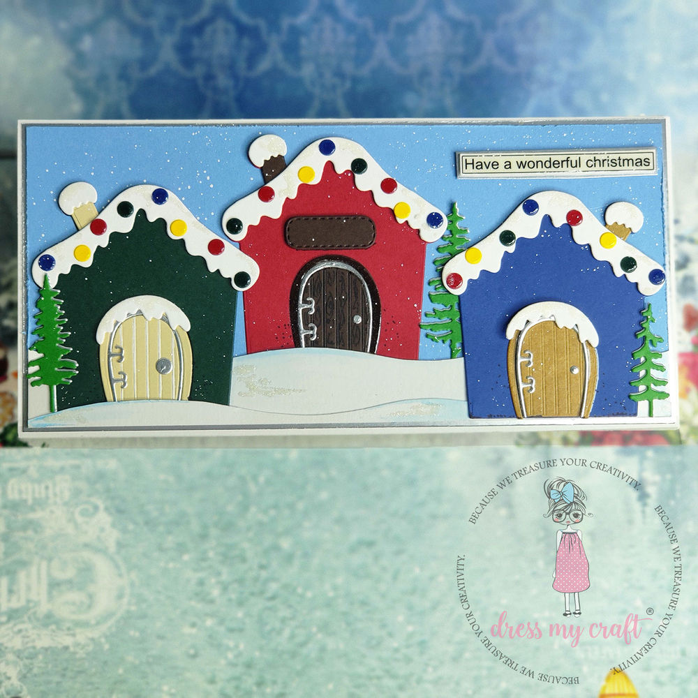 House With Snow - Basic Designer Dies